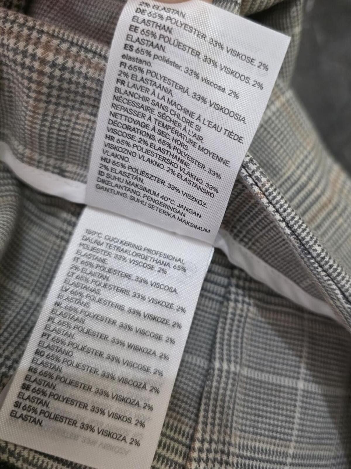 H&M H&M Gray Plaid Dress Pants Size 6 Straight Leg Business Work Size 28" / US 6 / IT 42 - 6 Thumbnail