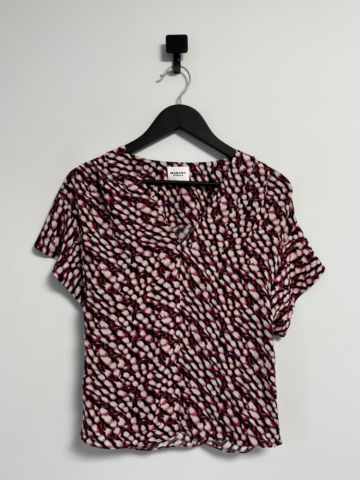 Isabel Marant Isabel Marant Etoile Women's 34 Delocia Top V Neck Rasbberry Size XXS / US 00 / IT 34 - 1 Thumbnail