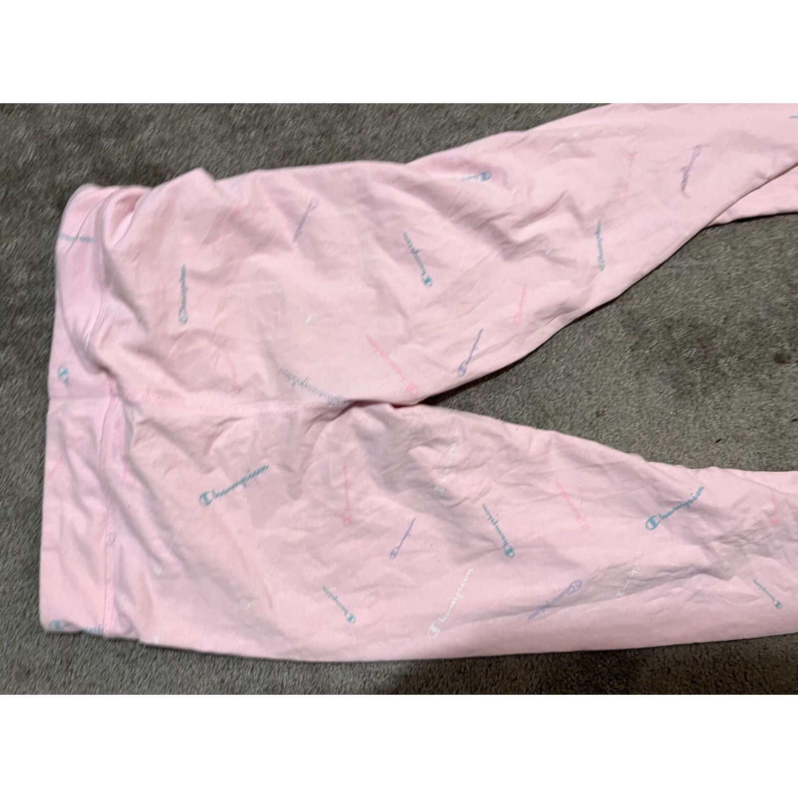Champion VINTAGE Champion Girls Heritage Active Tech Leggings Pink Candy Large Girls Activewear Size 36" / US 14 / IT 50 - 4 Thumbnail