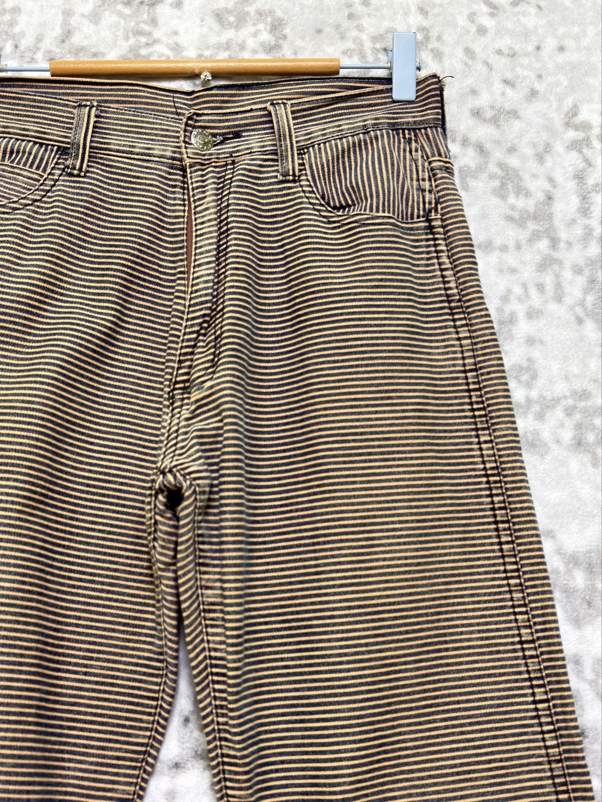 Japanese Brand Vintage Piko Hickory Striped Denim Jeans Size US 28 / EU 44 - 5 Thumbnail