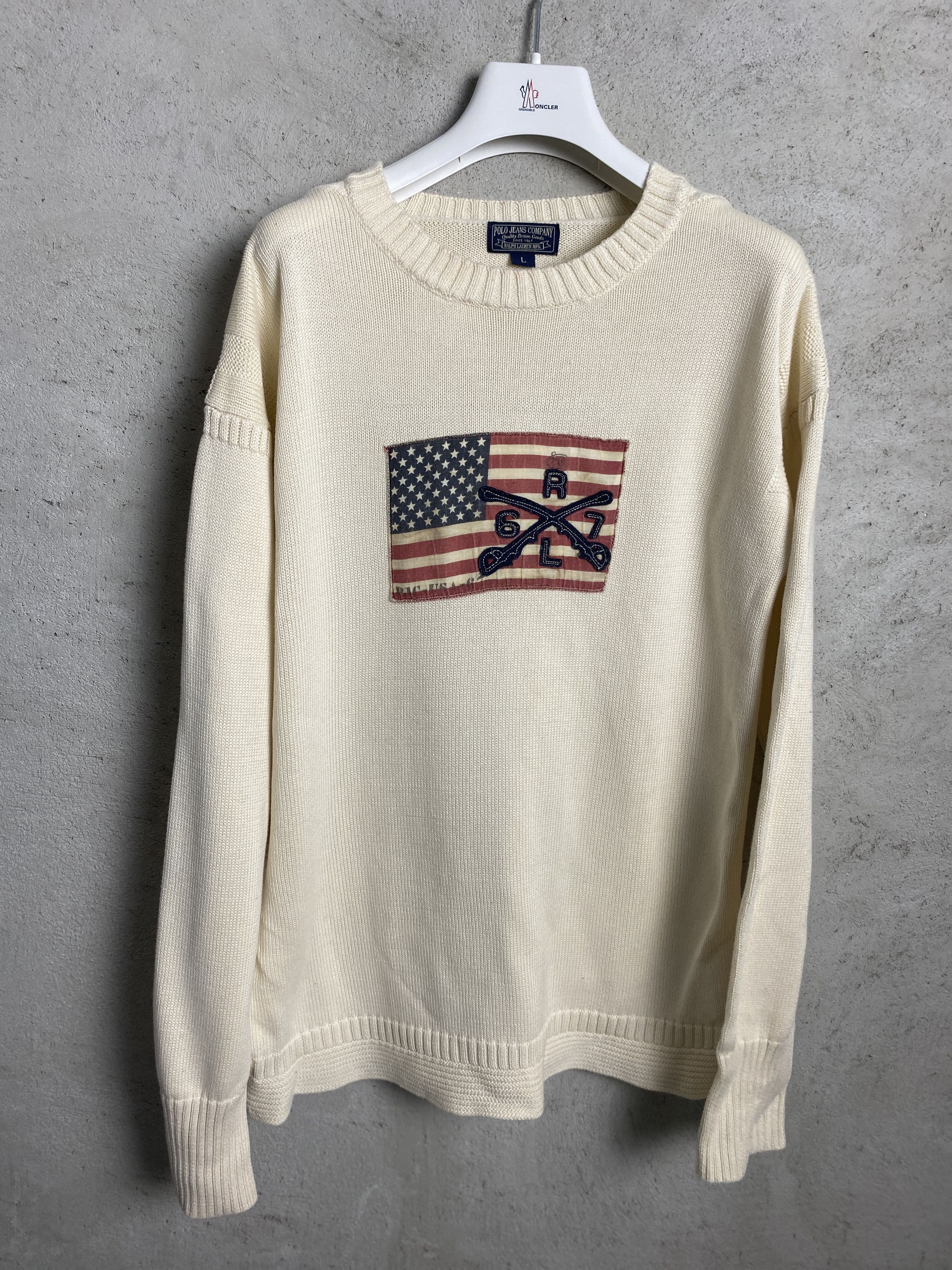 Polo Ralph Lauren Polo Jeans Ralph Lauren flag sweater knitwear Size L / US 10 / IT 46 - 1 Thumbnail