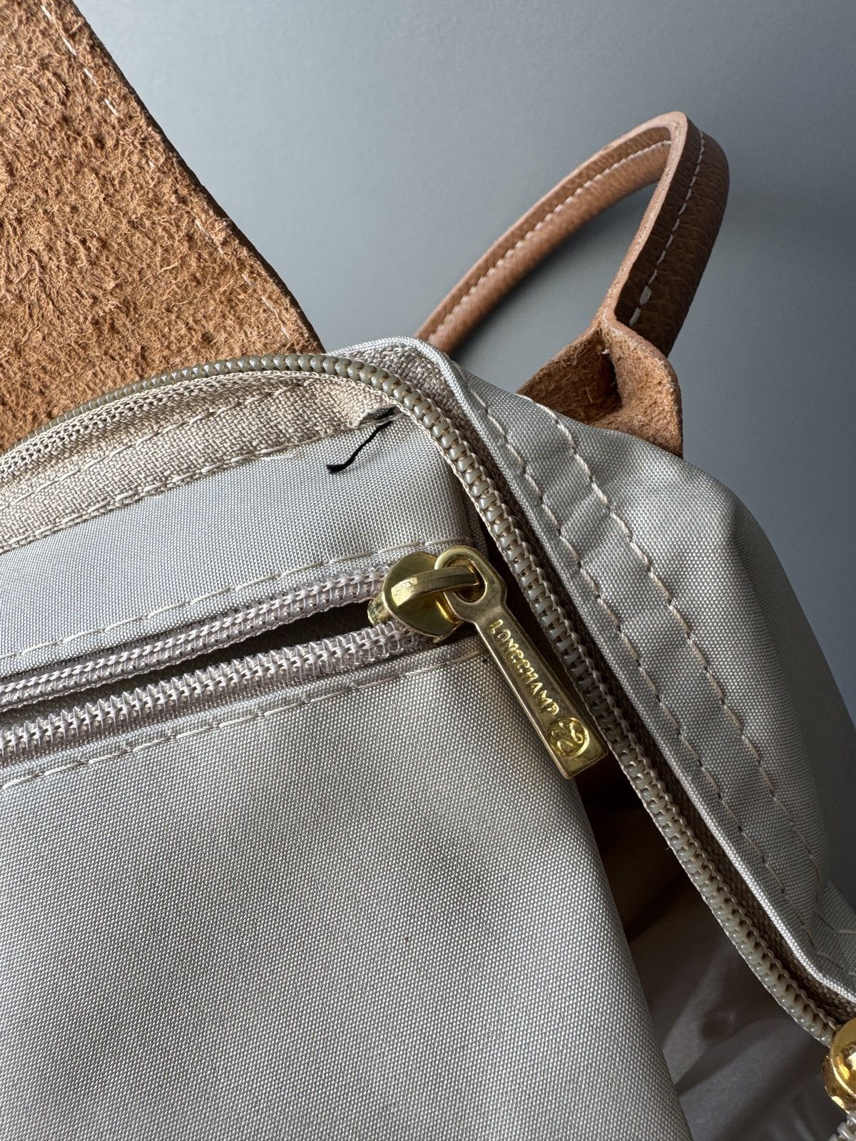 Japanese Brand Longchamp Le Pilage Beige Shoulder Tote Bag Size ONE SIZE - 11 Thumbnail