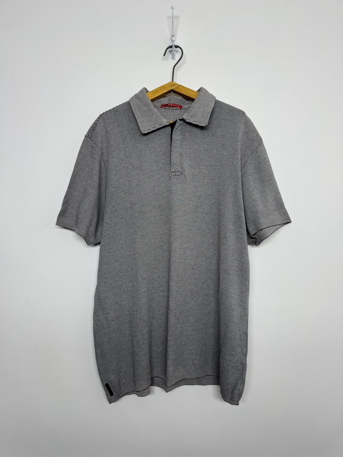 Prada Vintage Y2k Prada Black Tab Polo 00’s Size US L / EU 52-54 / 3 - 1 Thumbnail