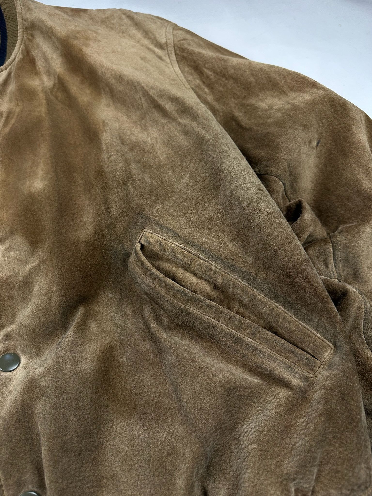 PERSON'S Vintage Person's suede leather Varsity Jacket Size US L / EU 52-54 / 3 - 14 Thumbnail