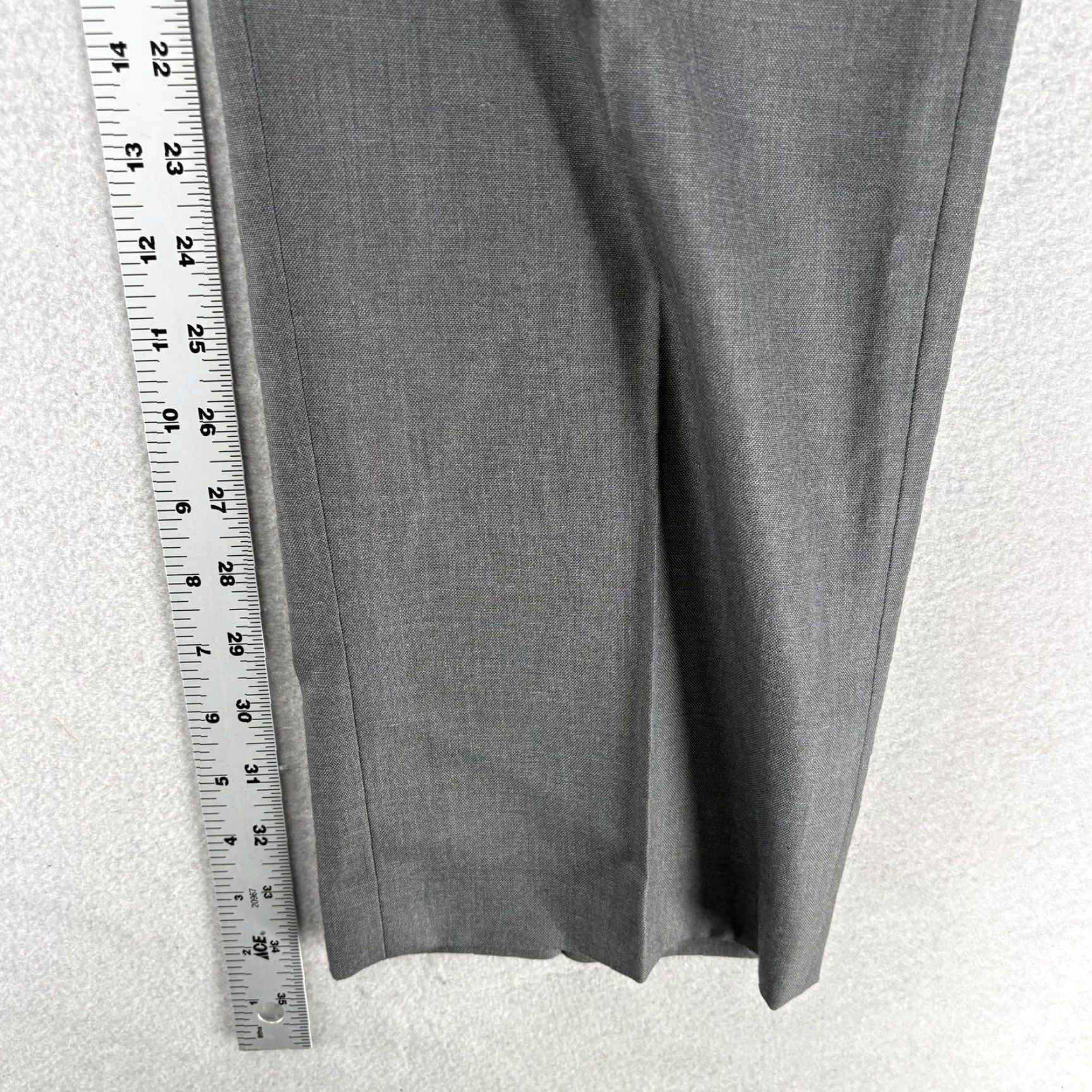 Ferrari J Ferrar Dress Pants Mens 32x34 Gray Flat Front Lined Formal Business Workwear Pants Size US 32 / EU 48 - 7 Thumbnail