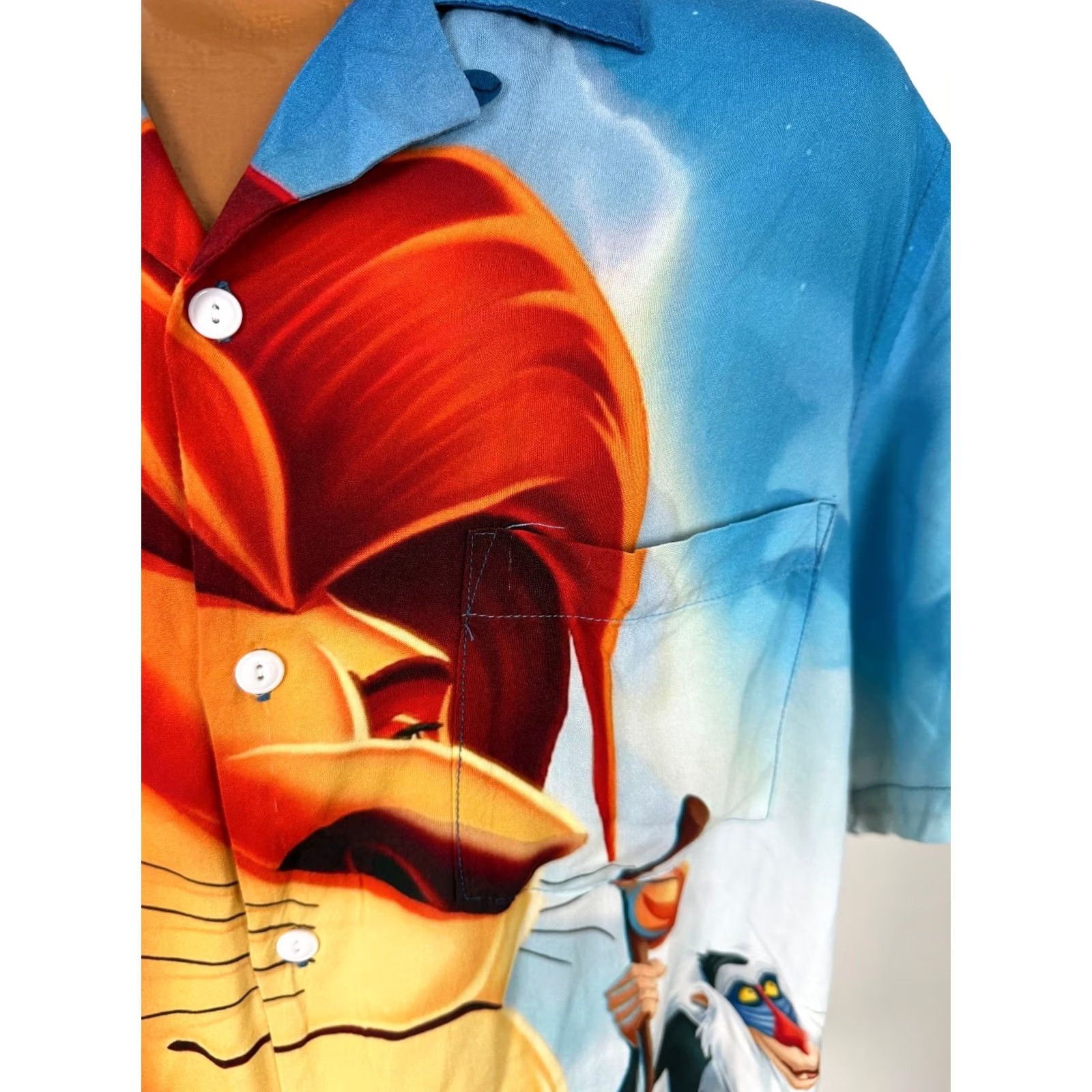 Disney VINTAGE Disney Lion King Shirt Medium Simba Mufasa Rafiki All Over Print AOP Rayon Men M Size US M / EU 48-50 / 2 - 3 Thumbnail
