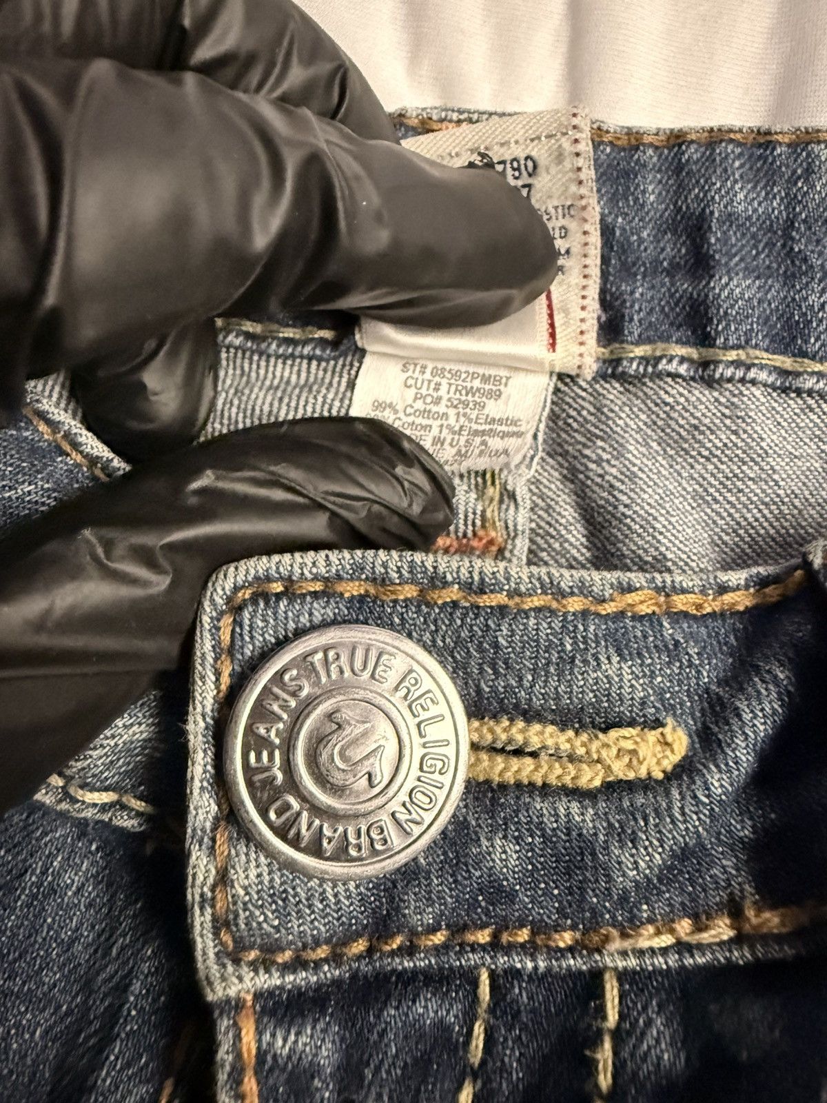 True Religion Vintage Y2K Stella Big T True Religion Aged Denim Jeans Size 30" / US 8 / IT 44 - 6 Thumbnail