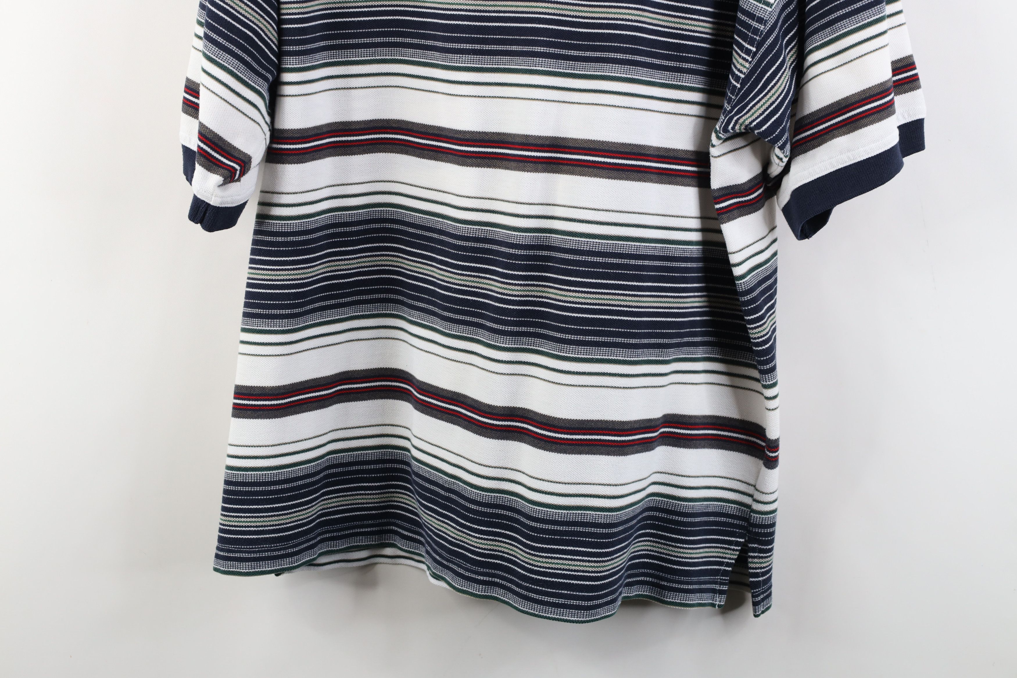Vintage Vintage 90s Streetwear Striped Knit Collared Golf Polo Shirt Size US L / EU 52-54 / 3 - 13 Thumbnail