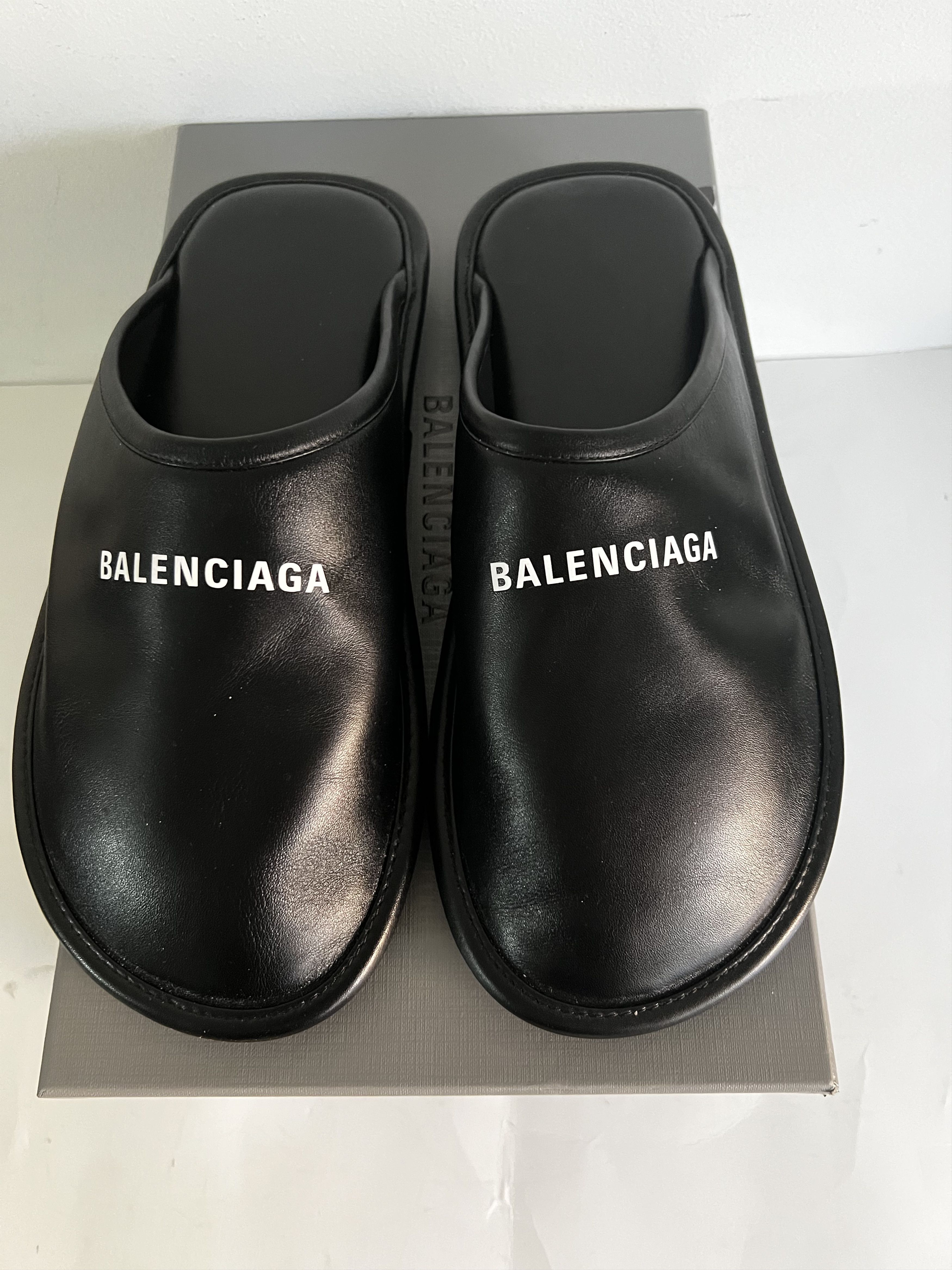 Balenciaga Balenciaga Slipper-Mule Black Leather Size US 9 / EU 42 - 4 Thumbnail