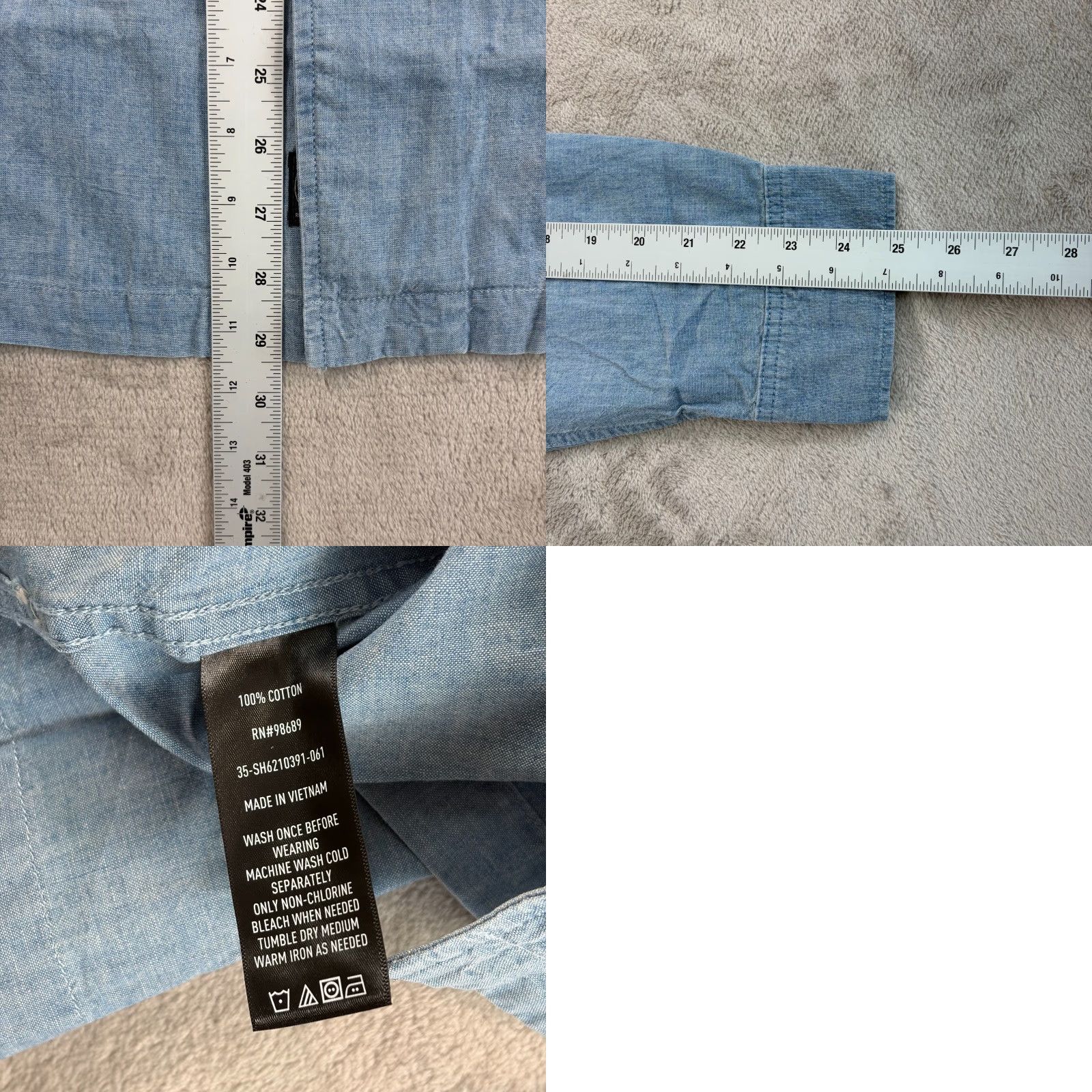 Todd Snyder Todd Snyder Relaxed Chambray CPO Overshirt in Bleached Indigo Men Large NWT 48 Size US L / EU 52-54 / 3 - 8 Thumbnail