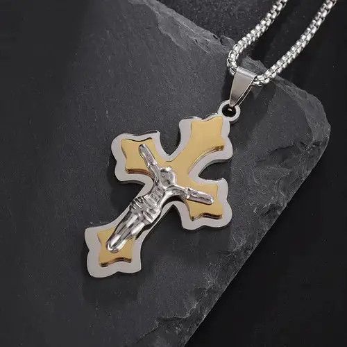 Vintage Multilayer Good Friday Cross Necklace Size ONE SIZE - 3 Thumbnail