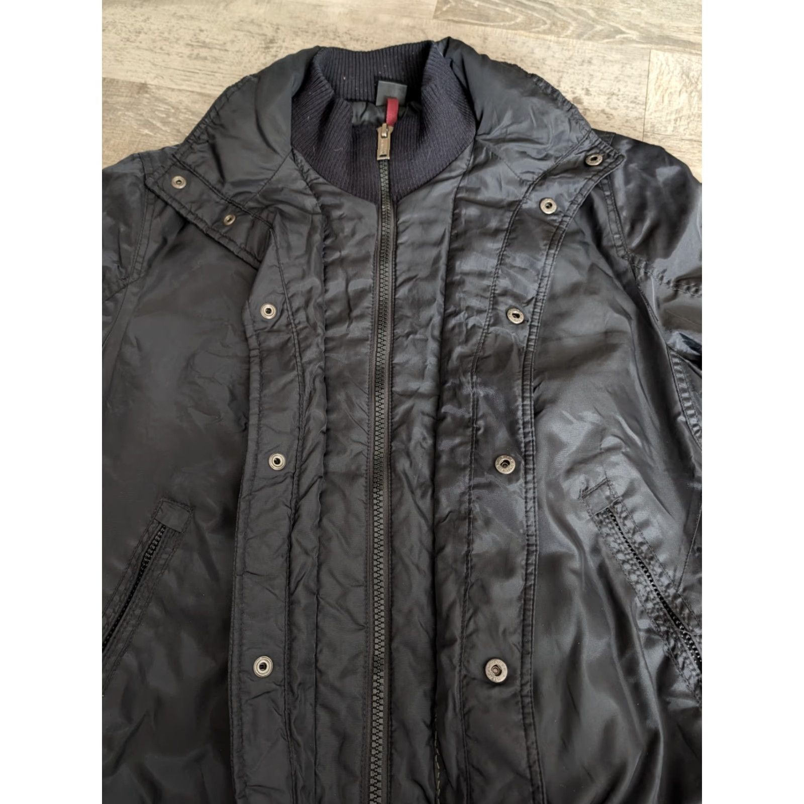 Zara Zara Man Young Collection Bomber Jacket Full Zip + Snap Lined Black Size M Regular Fit Size US M / EU 48-50 / 2 - 7 Thumbnail