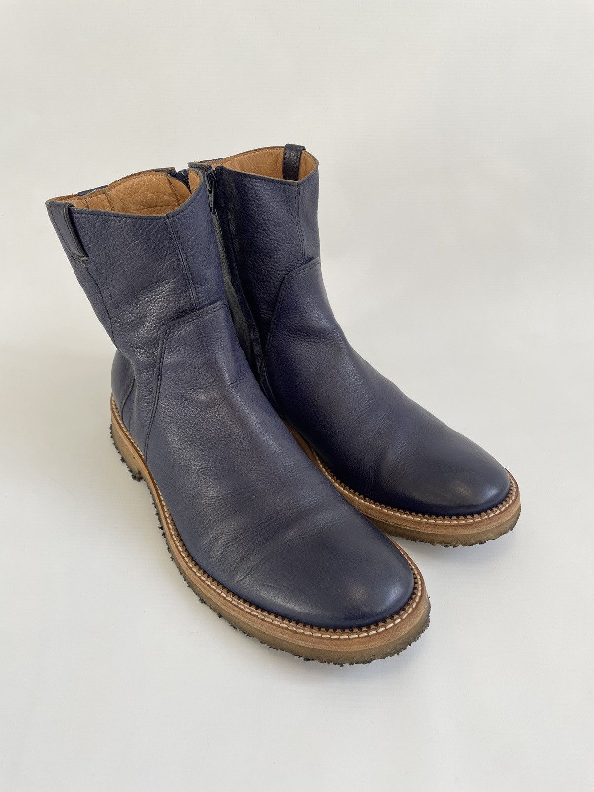 Maison Margiela Dark Blue Leather ‘Engineer Boots’ Size US 10 / EU 43 - 19 Thumbnail