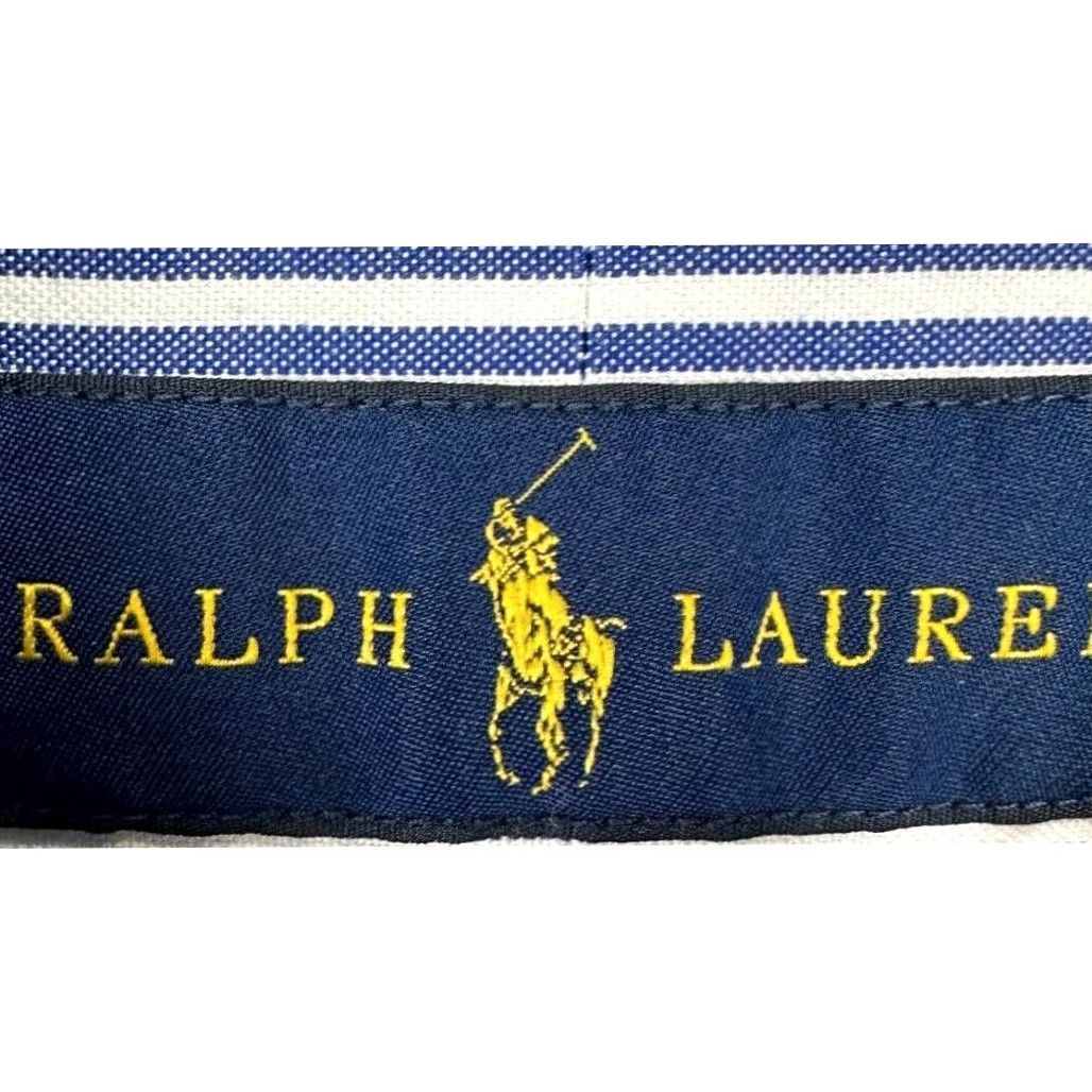 Ralph Lauren Ralph Lauren Shirt Men 17.5 36-37 Blue Pencil Striped Pony Dress Button Up Long Sleeve 100% Cotton Mens Size 48R - 4 Thumbnail