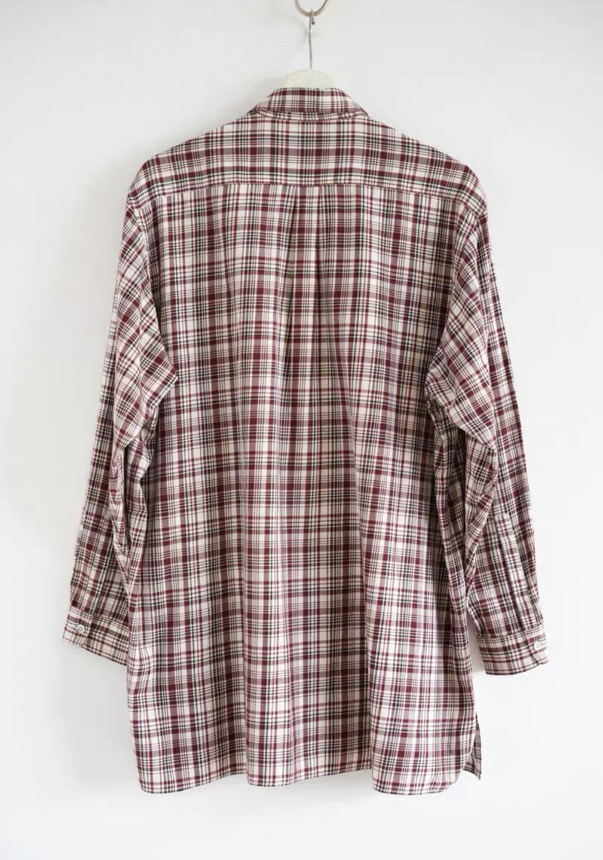 Yohji Yamamoto Yohji Yamamoto 90s Red & White Plaid Vintage Shirt K4 Size US L / EU 52-54 / 3 - 2 Thumbnail