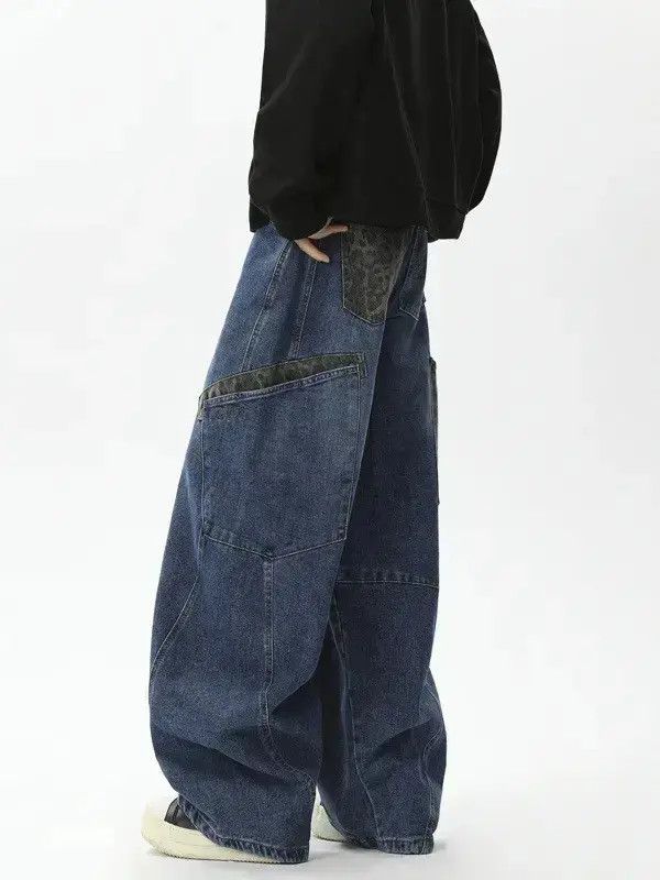 Japanese Brand Retro loose casual wide leg jeans Size US 32 / EU 48 - 4 Thumbnail
