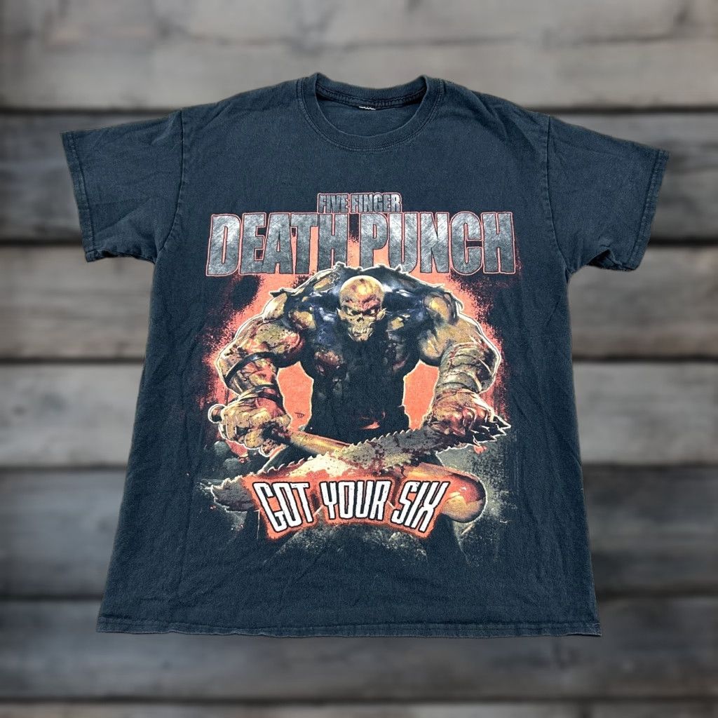 Vintage Five Finger Death Punch Shirt Mens M Black Crew Short Sleeve Got Your Six Y2K Size US M / EU 48-50 / 2 - 1 Thumbnail