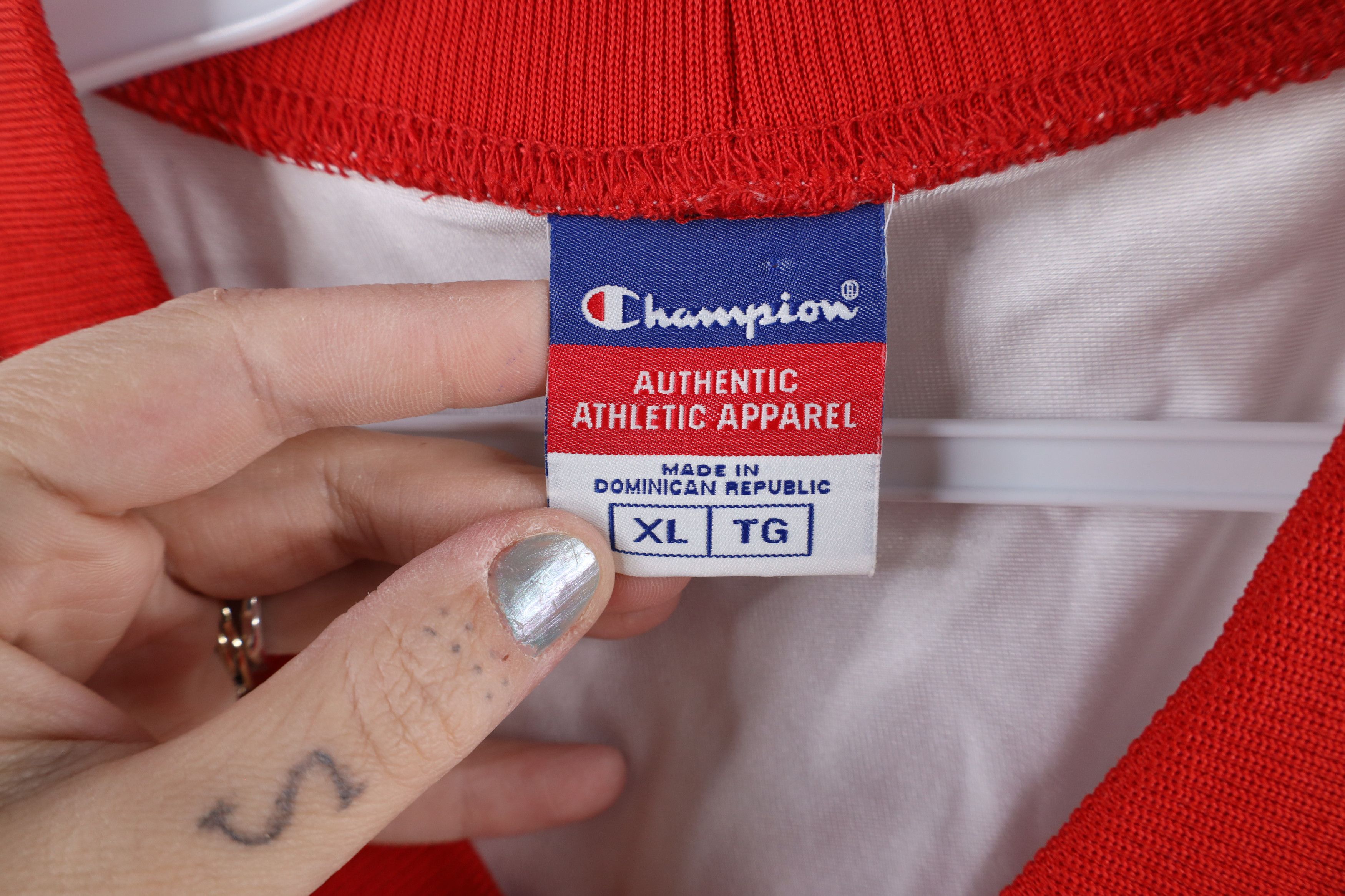 Champion Vintage 90s Champion Mesh Basketball Jersey Warm Up T-Shirt Size US XL / EU 56 / 4 - 7 Thumbnail