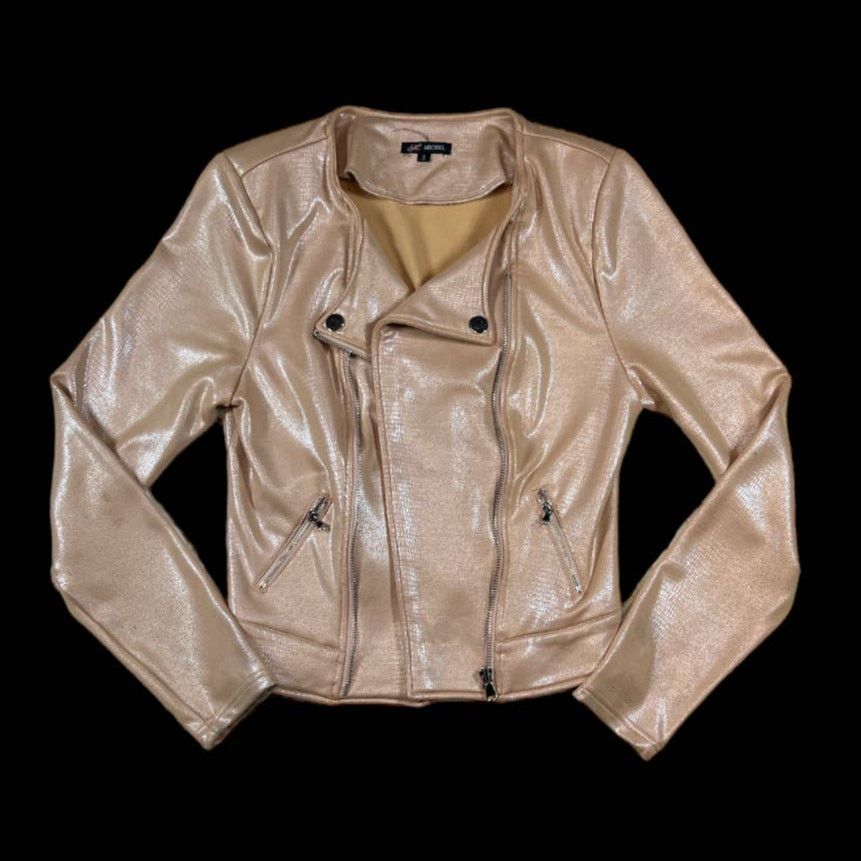 NBDN Nobrandedon Michel Zip-up Cream Gold Jacket Blazer | Size S Size S / US 4 / IT 40 - 1 Thumbnail