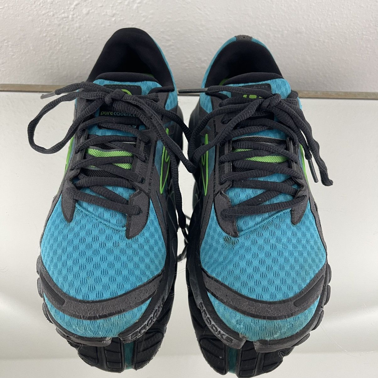 Brooks BROOKS Womens Blue Green PureCadence Road Running Sneakers Size US 7 / IT 37 - 6 Thumbnail