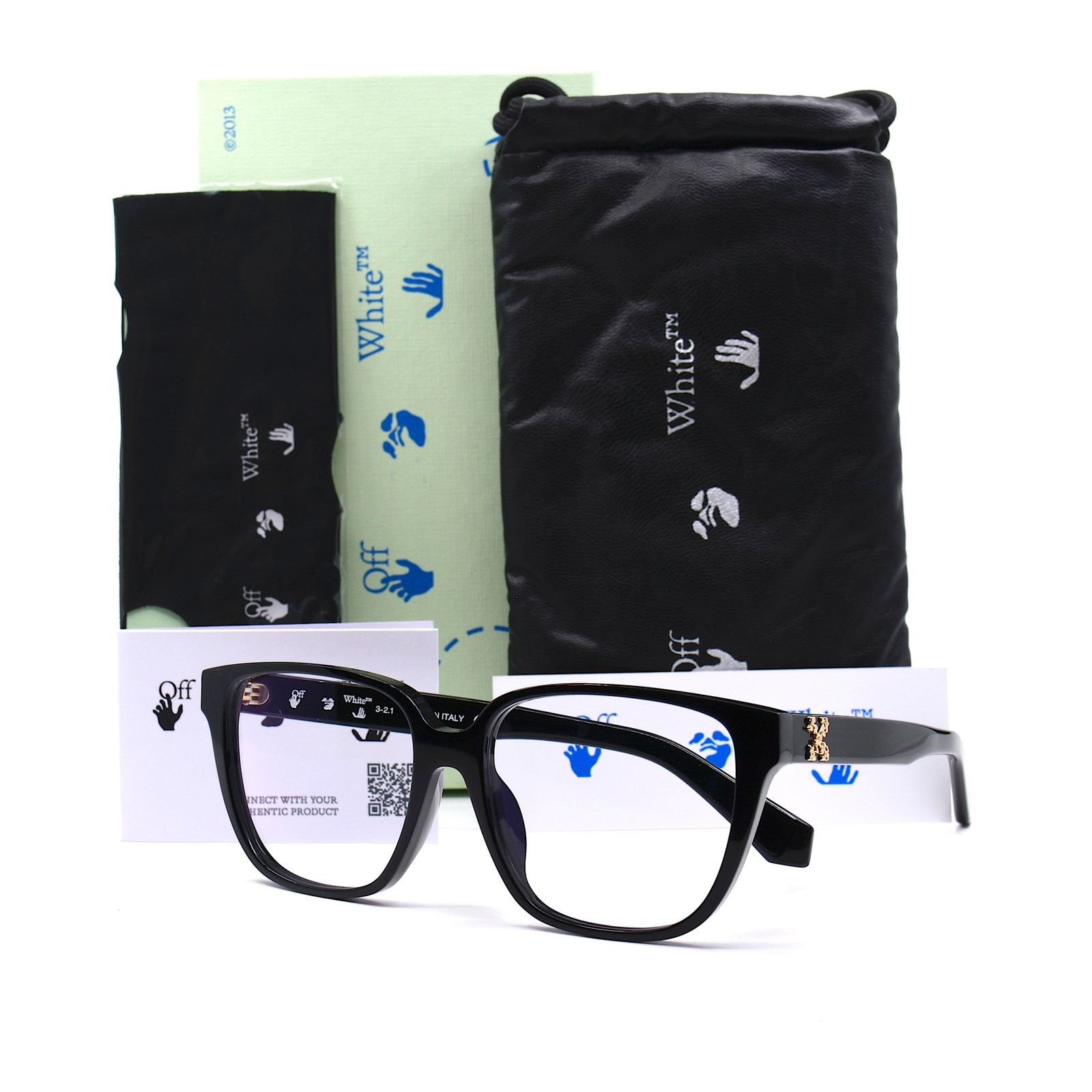 Off-White NEW! OFF-WHITE OERJ010 BLACK AUTHENTIC EYEGLASSES FRAME Size ONE SIZE - 4 Thumbnail