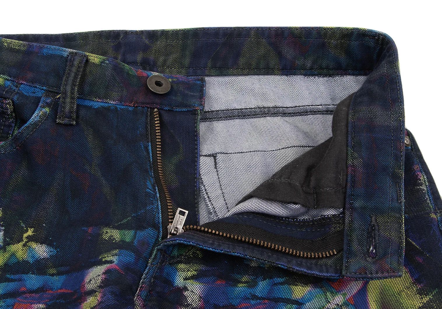 Issey Miyake Kaleidoscope Jacquard Washed Denim Pants in Blue Multi Size US 30 / EU 46 - 5 Thumbnail