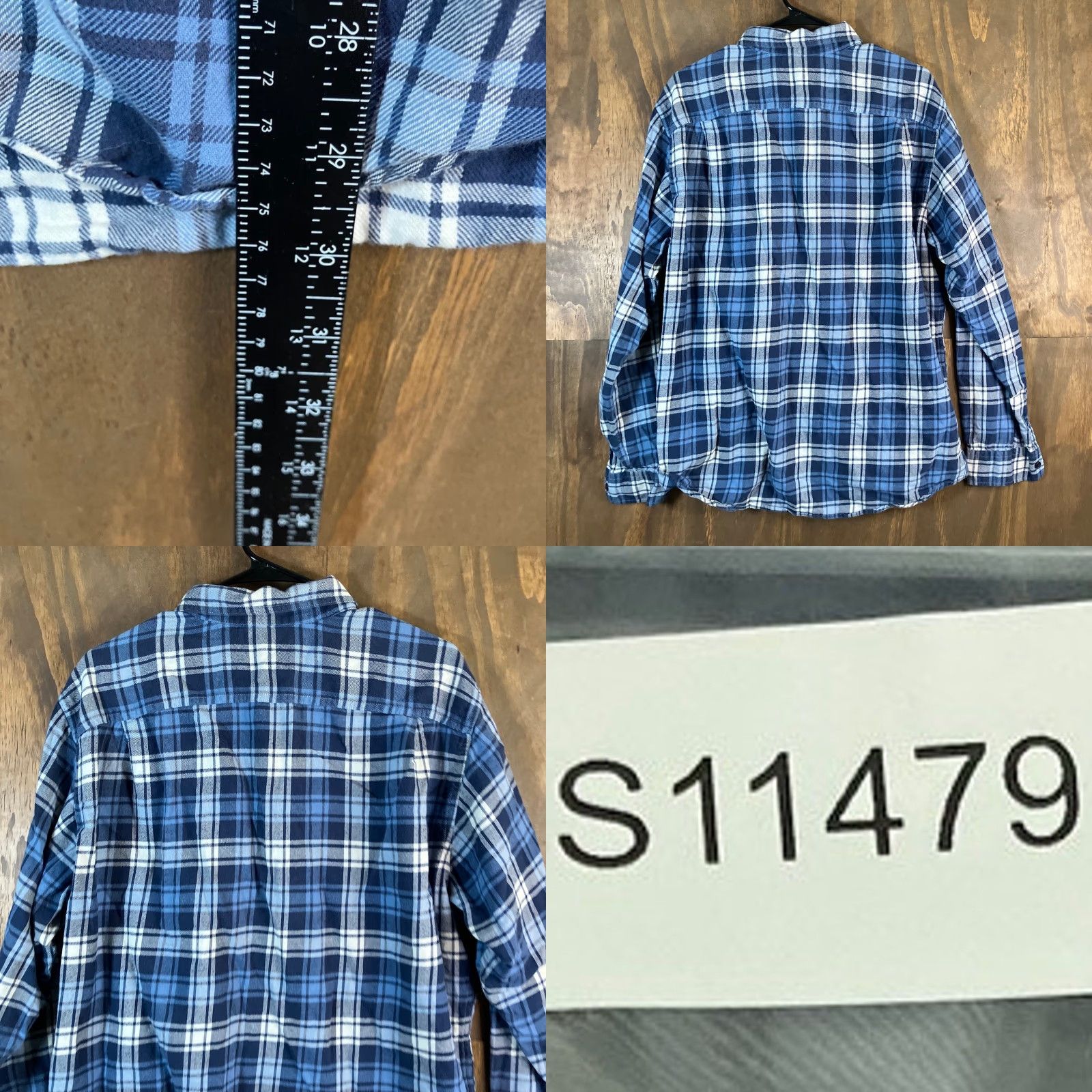 Uniqlo Uniqlo Mens Shirt Blue White Plaid Collared Button-Down Long Sleeve XL Casual Workwear Preppy Size US XL / EU 56 / 4 - 8 Thumbnail