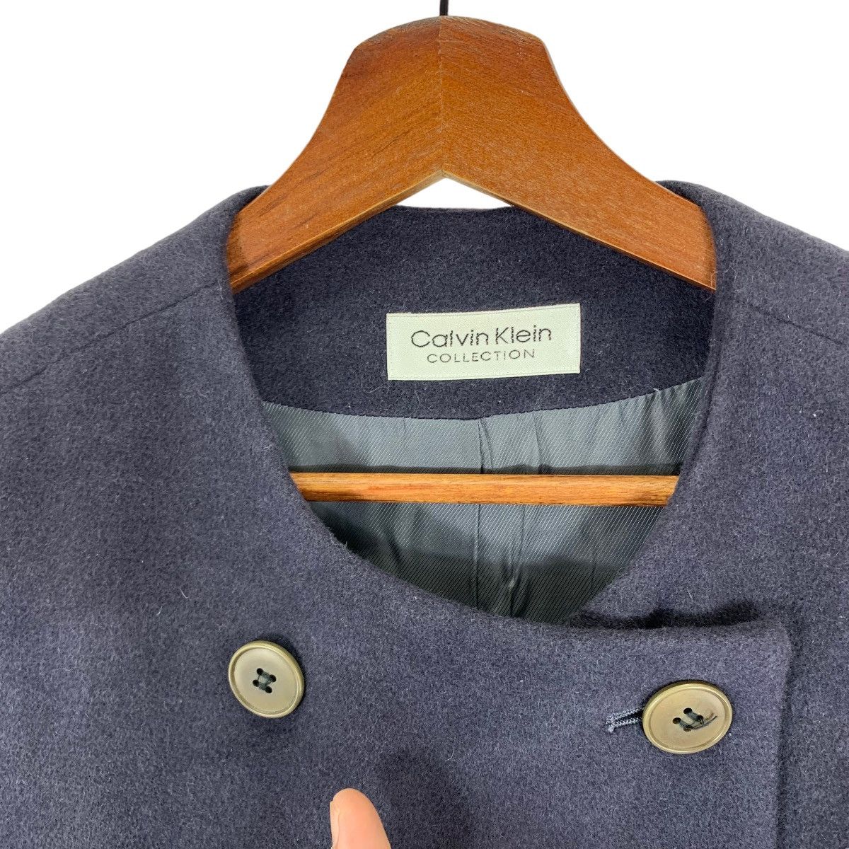 Calvin Klein DESIGNER CALVIN KLEIN COLLECTION WOOL BUTTON COAT Size US M / EU 48-50 / 2 - 7 Thumbnail