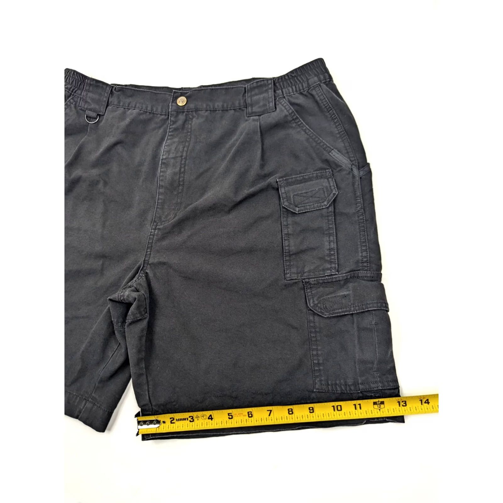 Vintage 5.11 Tactical Cargo Shorts Men 37 Black Cotton Canvas Stretch Pockets Utility mid rise 8.5in Regular Size US 37 - 2 Thumbnail
