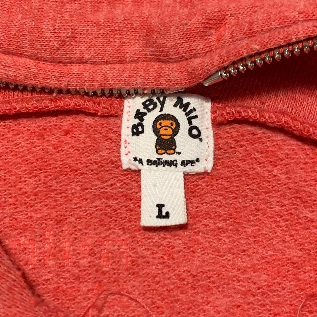 Bape A Bathing Ape (BAPE) - L Baby Milo Full Zip Red Sweater Size US L / EU 52-54 / 3 - 5 Thumbnail