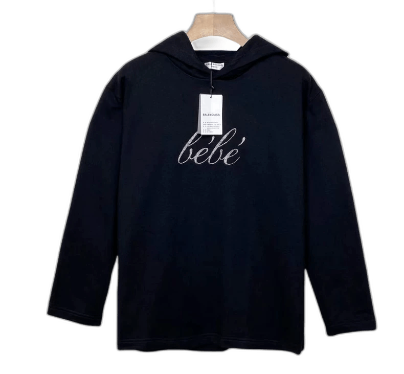 Balenciaga Balenciaga Crystal Embellished Fleece Hoodie Size US S / EU 44-46 / 1 - 1 Thumbnail