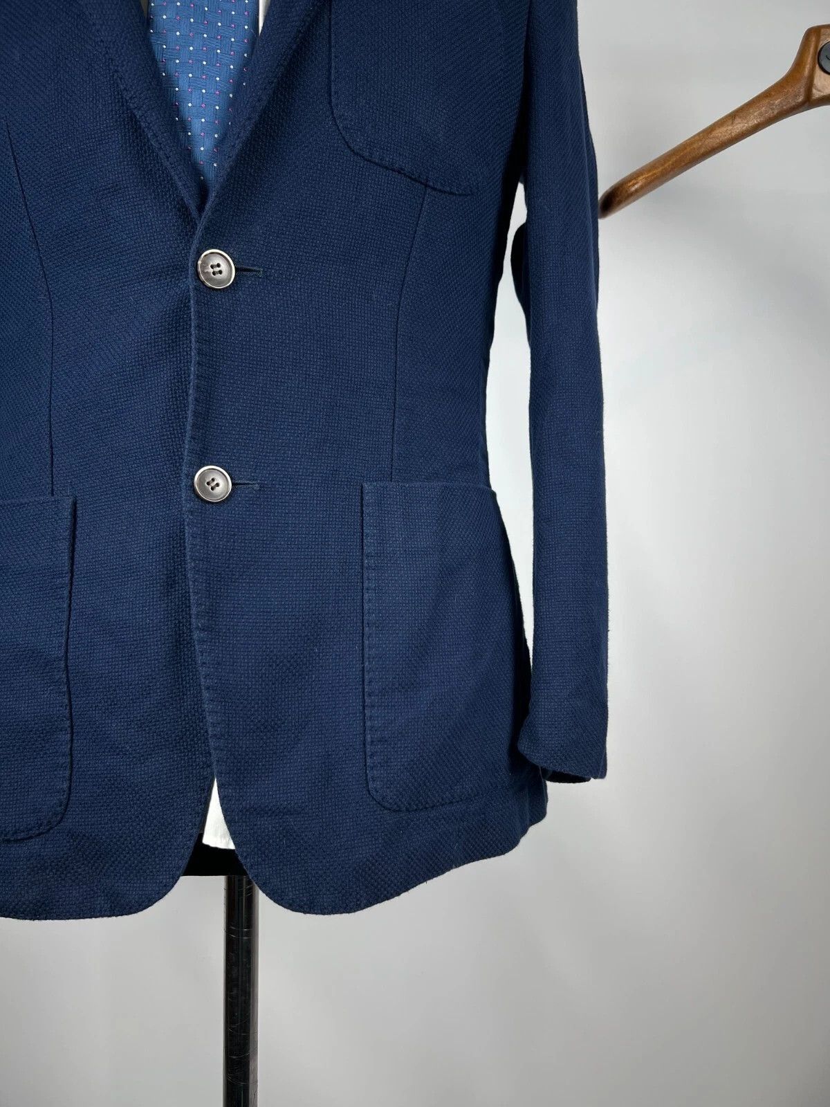 Suitsupply Suitsupply Unlined Navy Blue Patch Pocket Blazer Jacket Size 36R - 4 Thumbnail