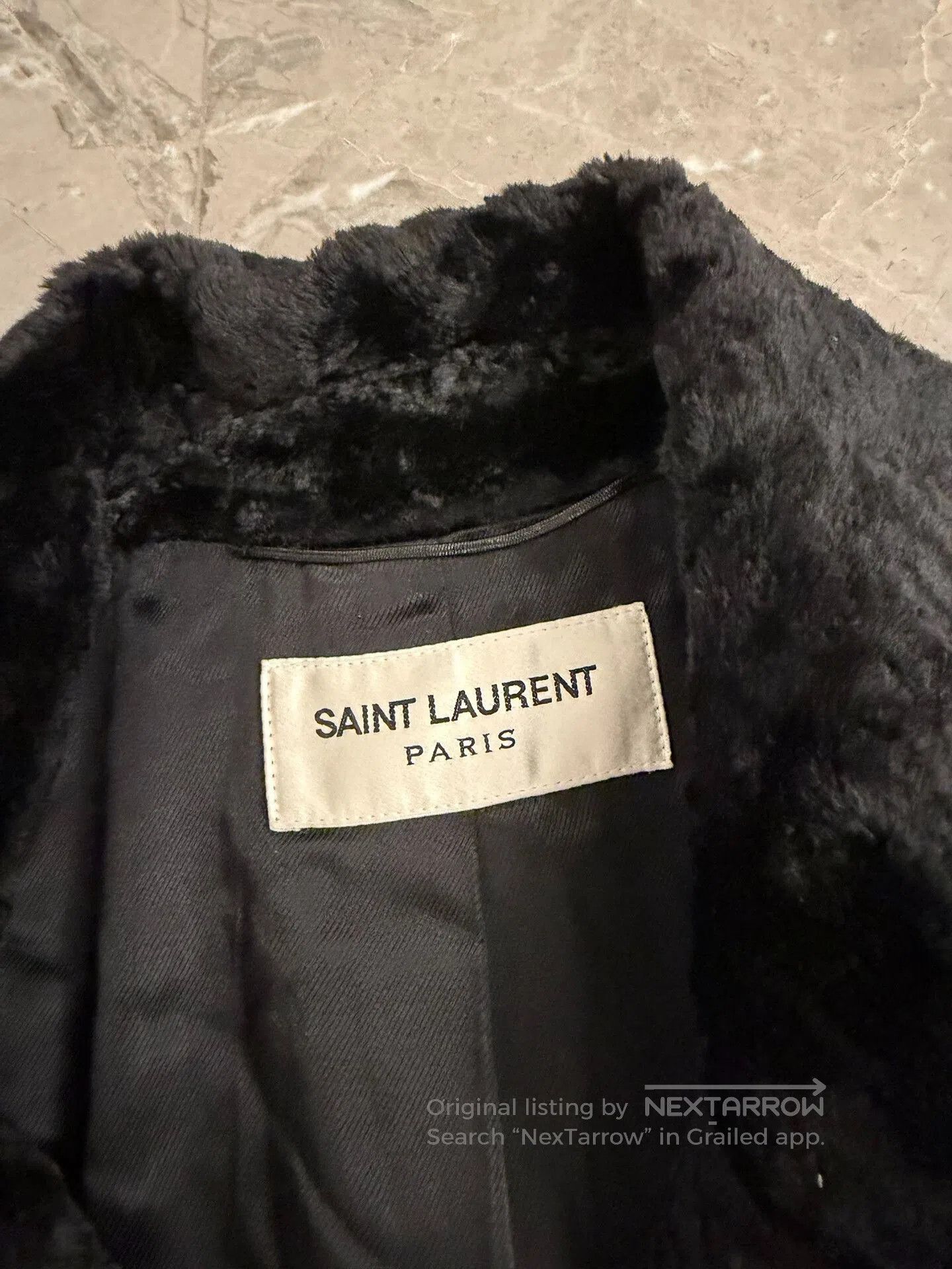 Saint Laurent Paris Saint Laurent Black Faux Fur Coat. Size US M / EU 48-50 / 2 - 5 Thumbnail