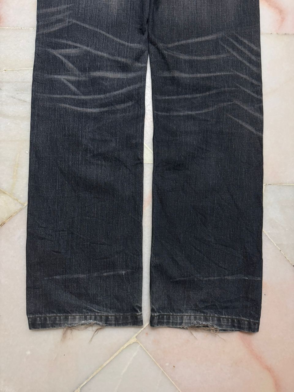 Japanese Brand 💥Insane💥Vintage Carnetdevol Rusty Mudwash Distress Dark Jean Size US 34 / EU 50 - 20 Thumbnail