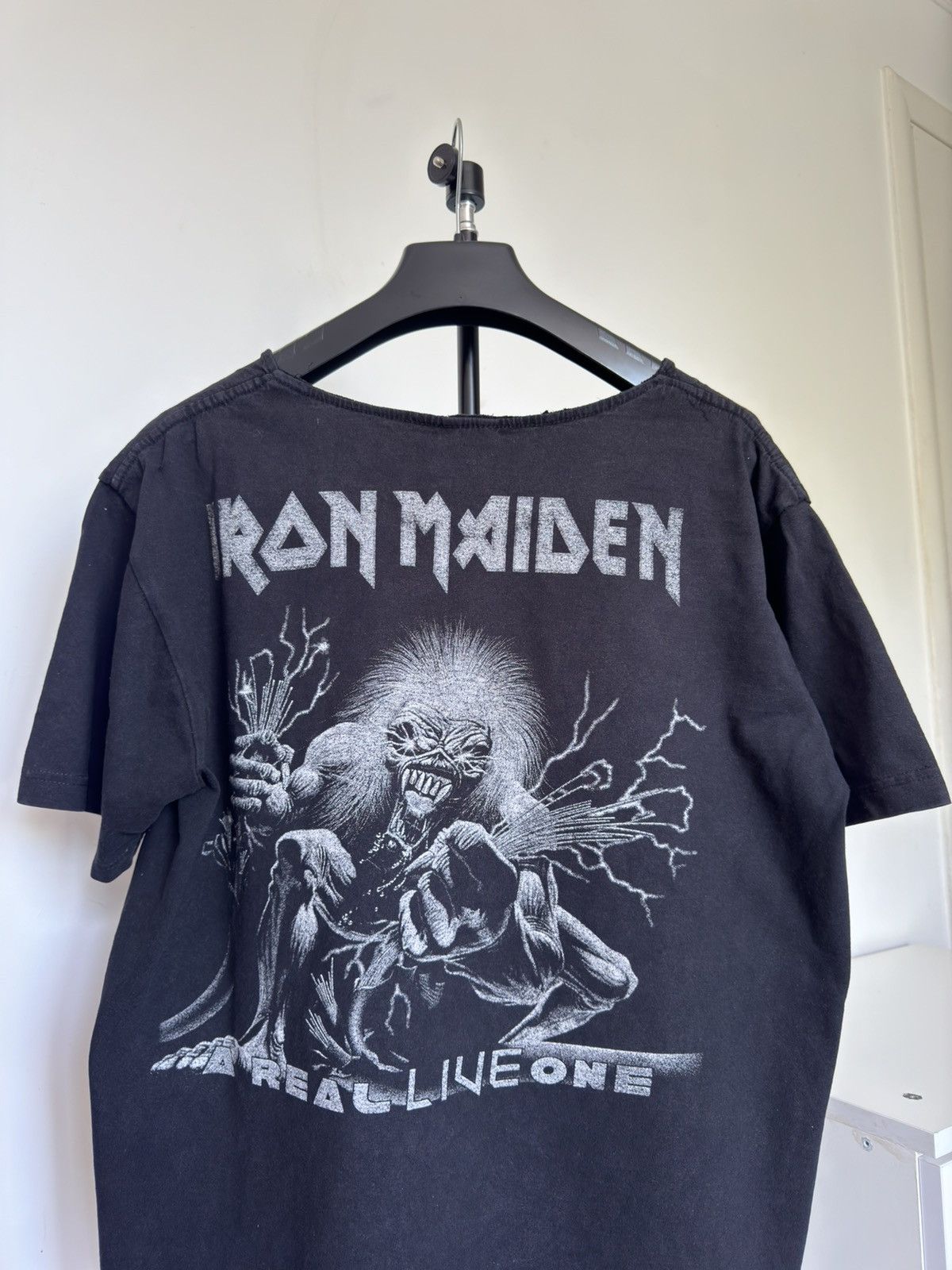 Band Tees × Iron Maiden × Vintage Vintage 2000s Iron Maiden A Real One Trooper T Shirt Size US L / EU 52-54 / 3 - 5 Thumbnail