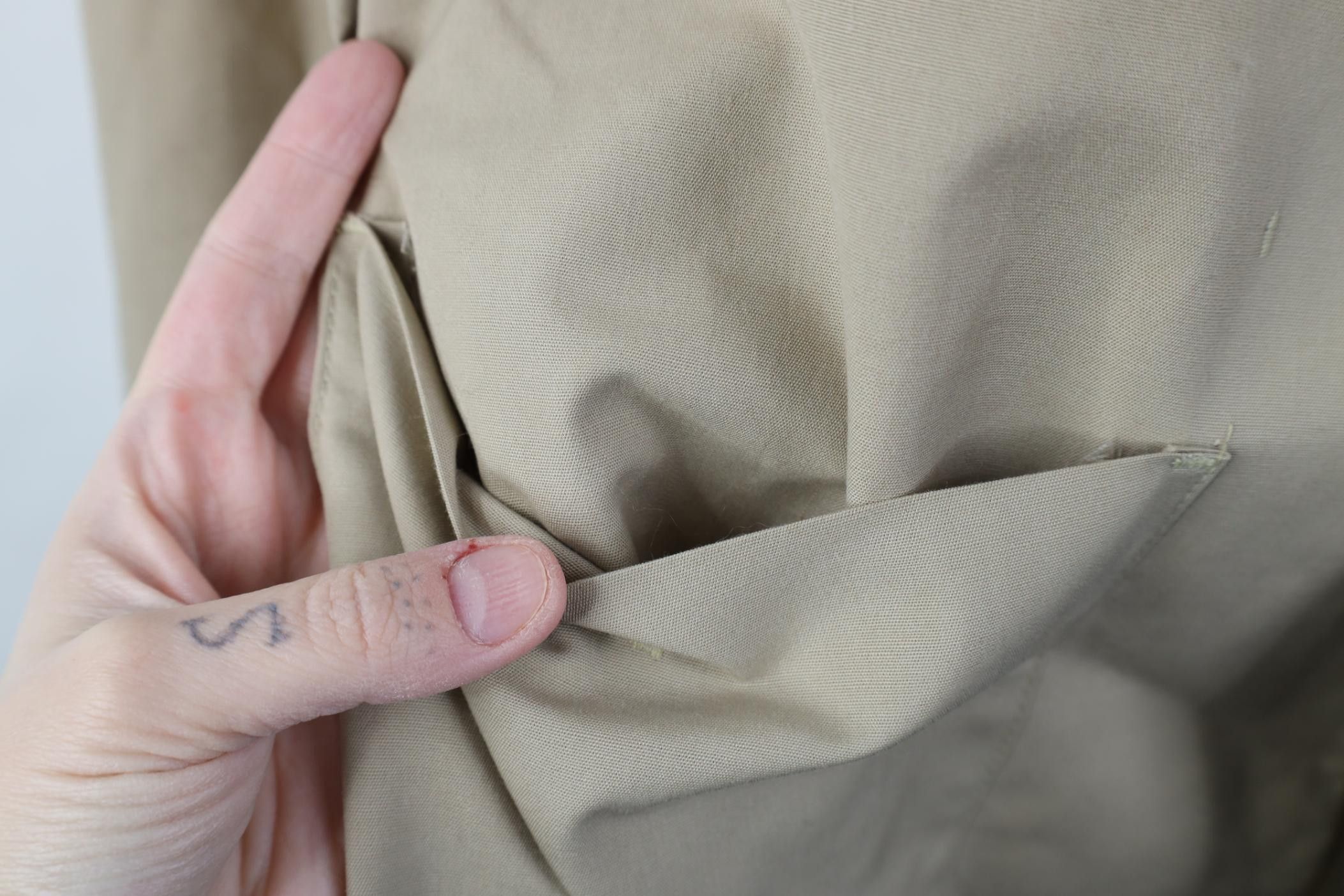 Vintage Vintage 60s 70s Button Work Suit Blazer Jacket Beige USA Size XS / US 0-2 / IT 36-38 - 9 Thumbnail