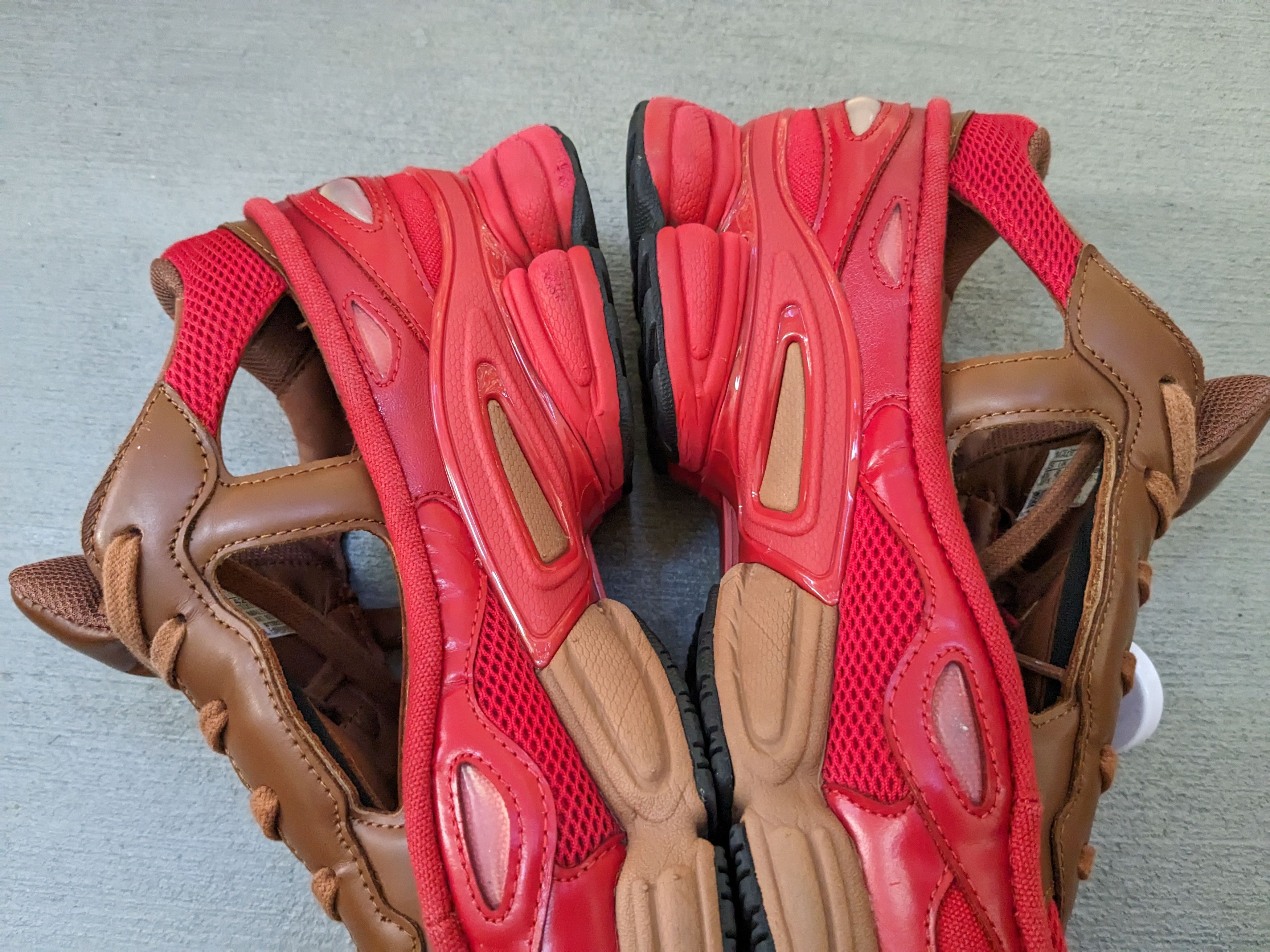 Adidas × Raf Simons Adidas Raf Simons Ozweego Replicant 8.5 B22513 Red Gold Size US 8.5 / EU 41-42 - 10 Thumbnail