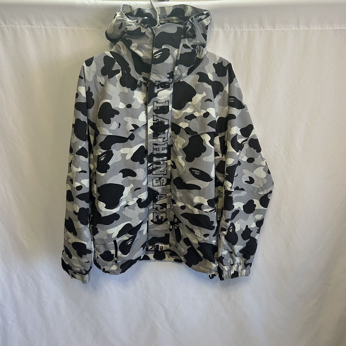Bape jacket grey camo hotsell