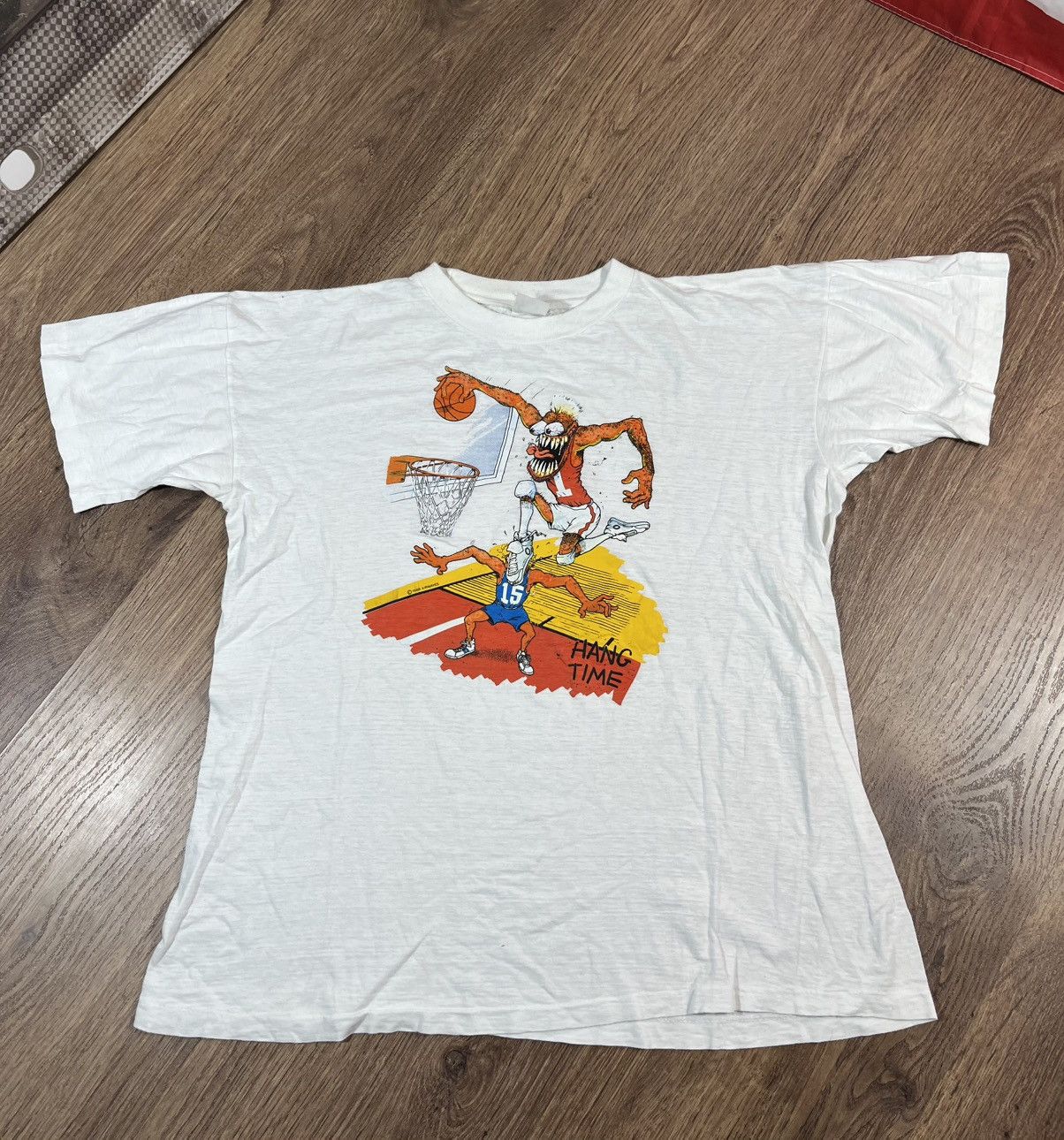 Band Tees Vintage 1988s Miller Hang Time Cartoon T Shirt Size US XL / EU 56 / 4 - 1 Thumbnail