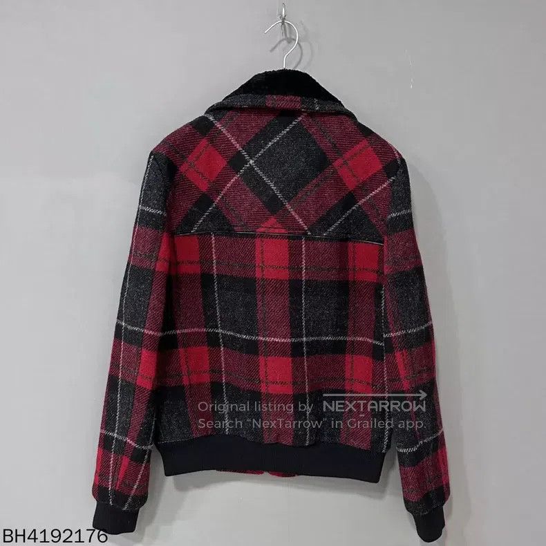 Saint Laurent Paris Saint Laurent Paris size 40 Black and Red Plaid Zip-Up Jac Size M / US 6-8 / IT 42-44 - 3 Thumbnail