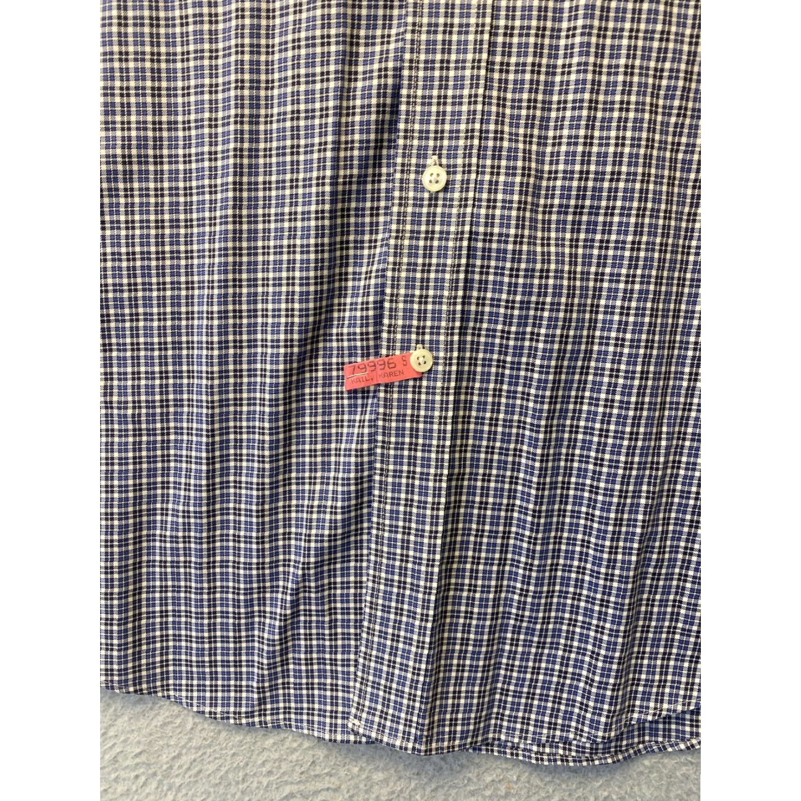 Vintage L.L. Bean Button-Down Shirt Men M Blue Check Cotton Long Sleeve Casual Authentic Regular Men Size US M / EU 48-50 / 2 - 2 Thumbnail