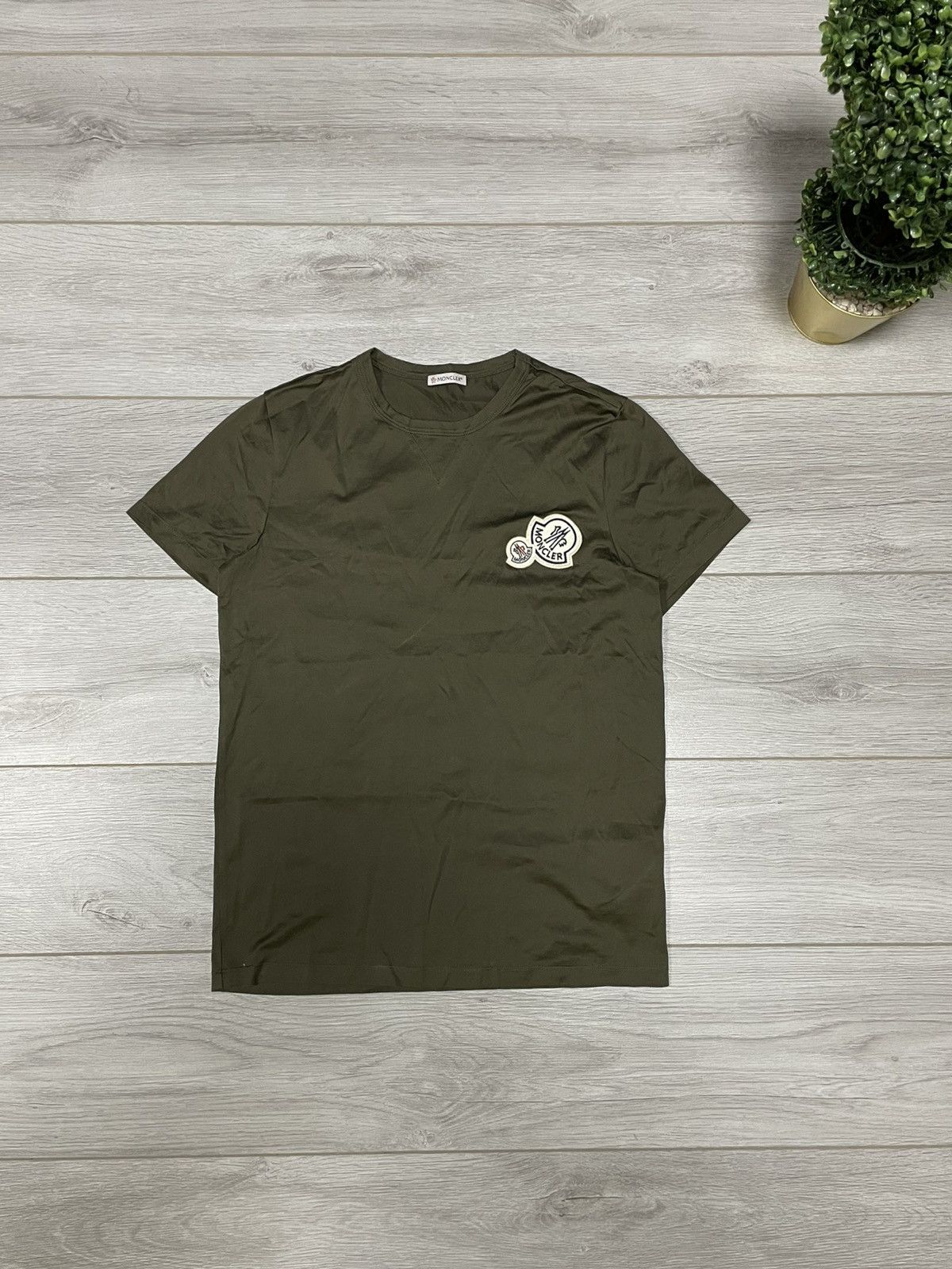 Moncler Moncler Maglia t-shirt big double logo tee Size US S / EU 44-46 / 1 - 1 Thumbnail