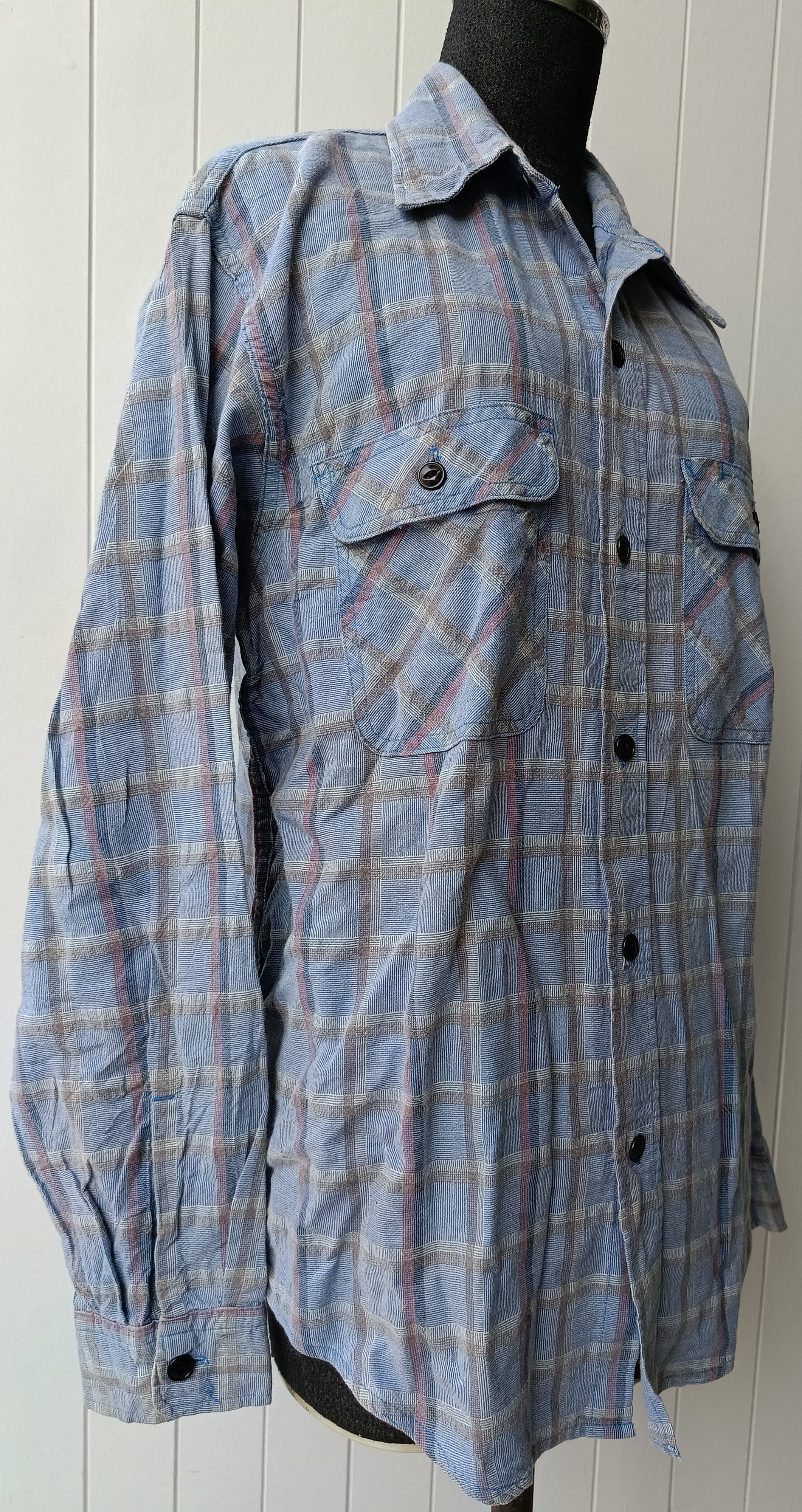 Sugar Cane SUGAR CANE Union Made blue check work clothing shirt medium Size US M / EU 48-50 / 2 - 5 Thumbnail