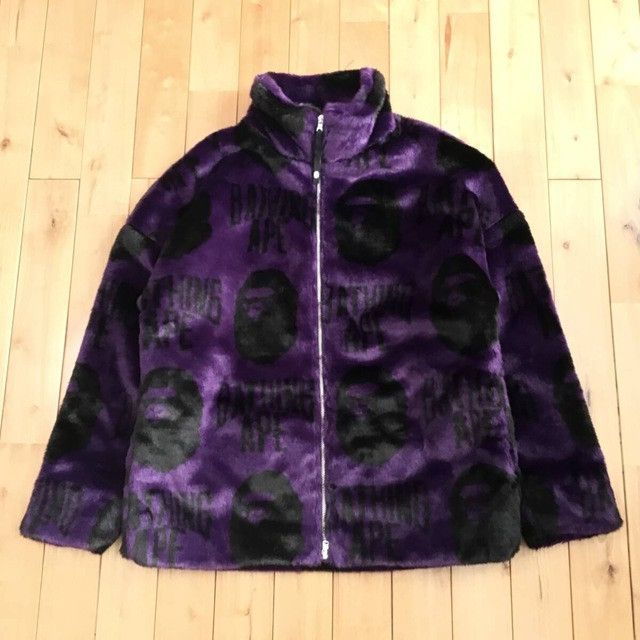 Bape BAPE B BOY FUR JACKET Purple a bathing ape Size US L / EU 52-54 / 3 - 1 Thumbnail