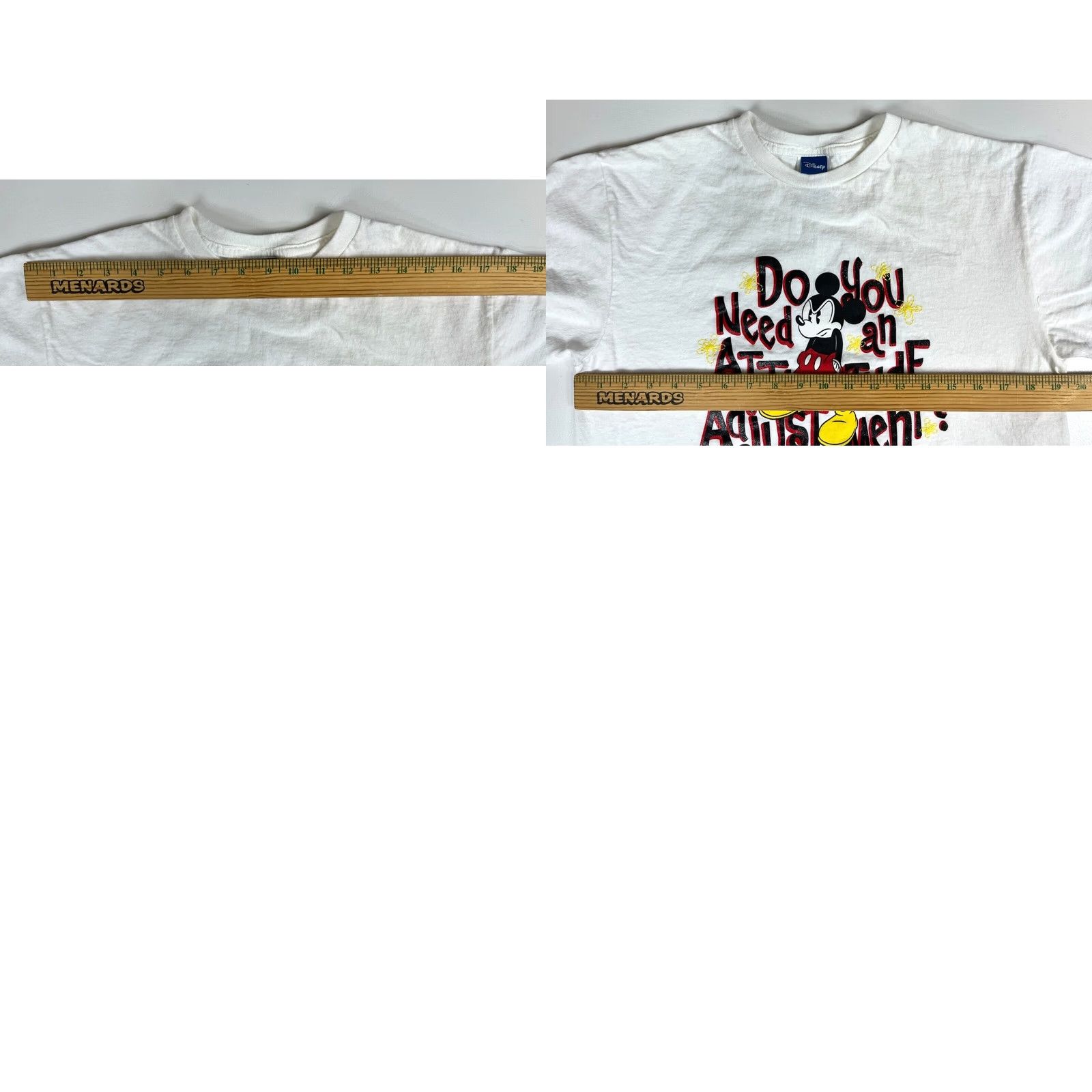 Disney VINTAGE Disney Mickey Mouse T-Shirt M Adult Shirt Mens Disney Mickey Mouse Cotton White Short Sleeve Crew Neck Regular Fit Size US M / EU 48-50 / 2 - 8 Thumbnail