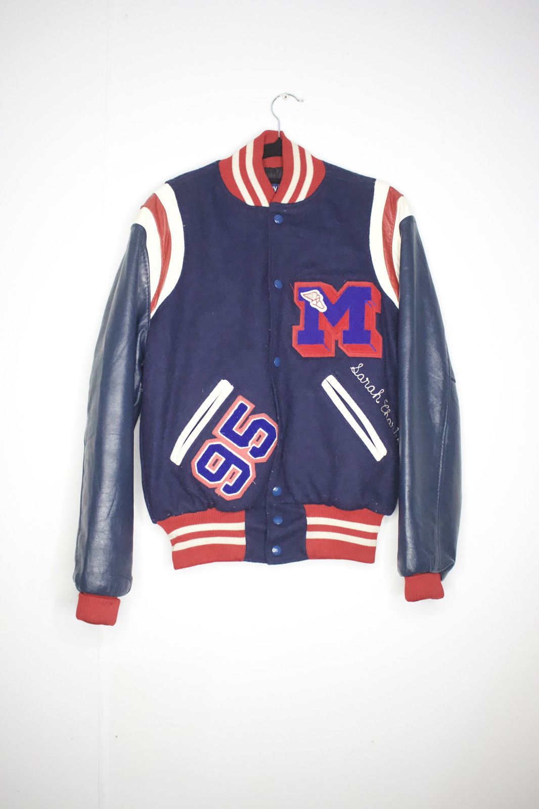 Holloway × Vintage Genuine Vintage USA “Monarchs” Cheerleader Letterman Jacket Size S / US 4 / IT 40 - 1 Thumbnail