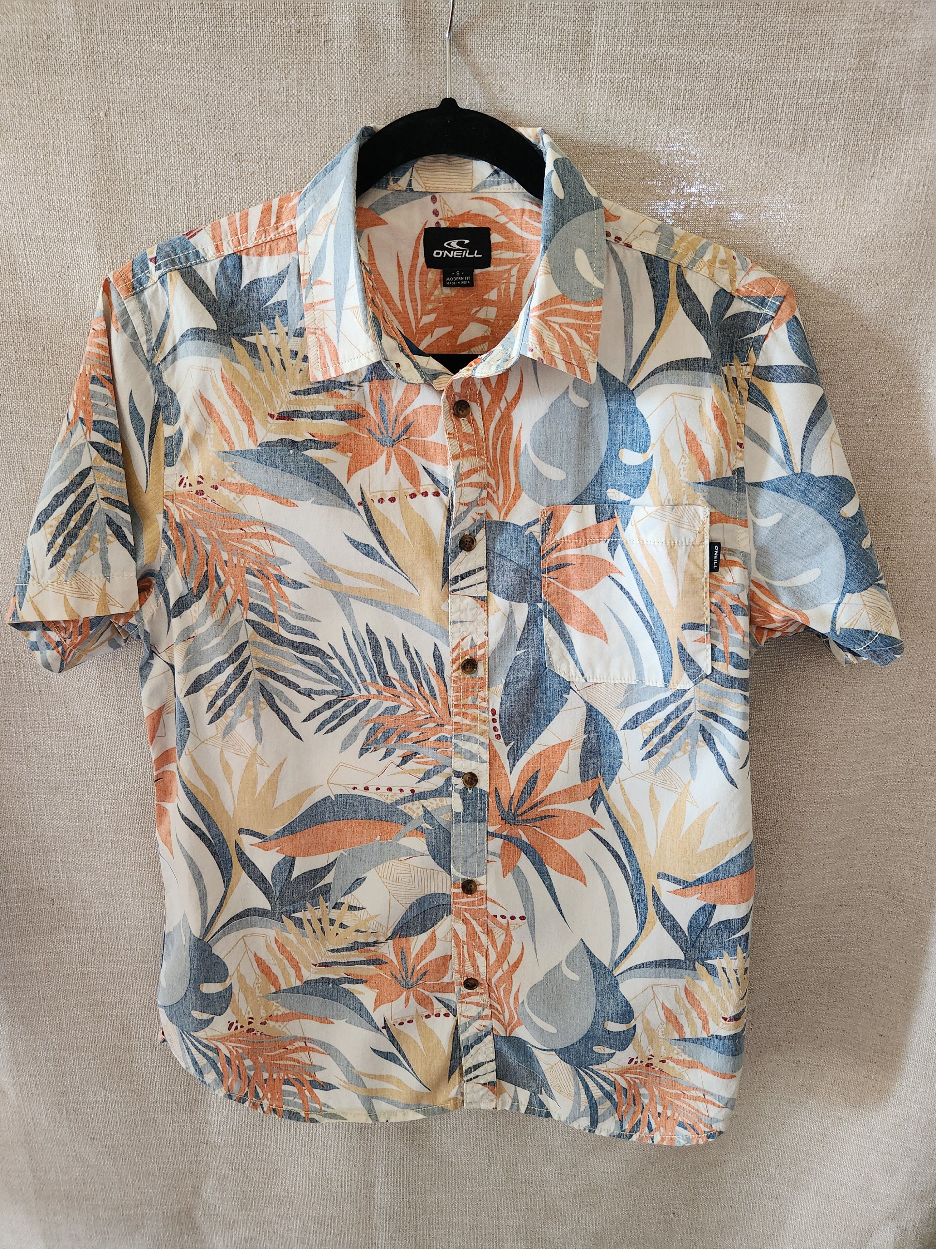 O'Neill 100% Cotton Multi-Colored Tropical Short Sleeve Surf Shirt Size US S / EU 44-46 / 1 - 1 Thumbnail
