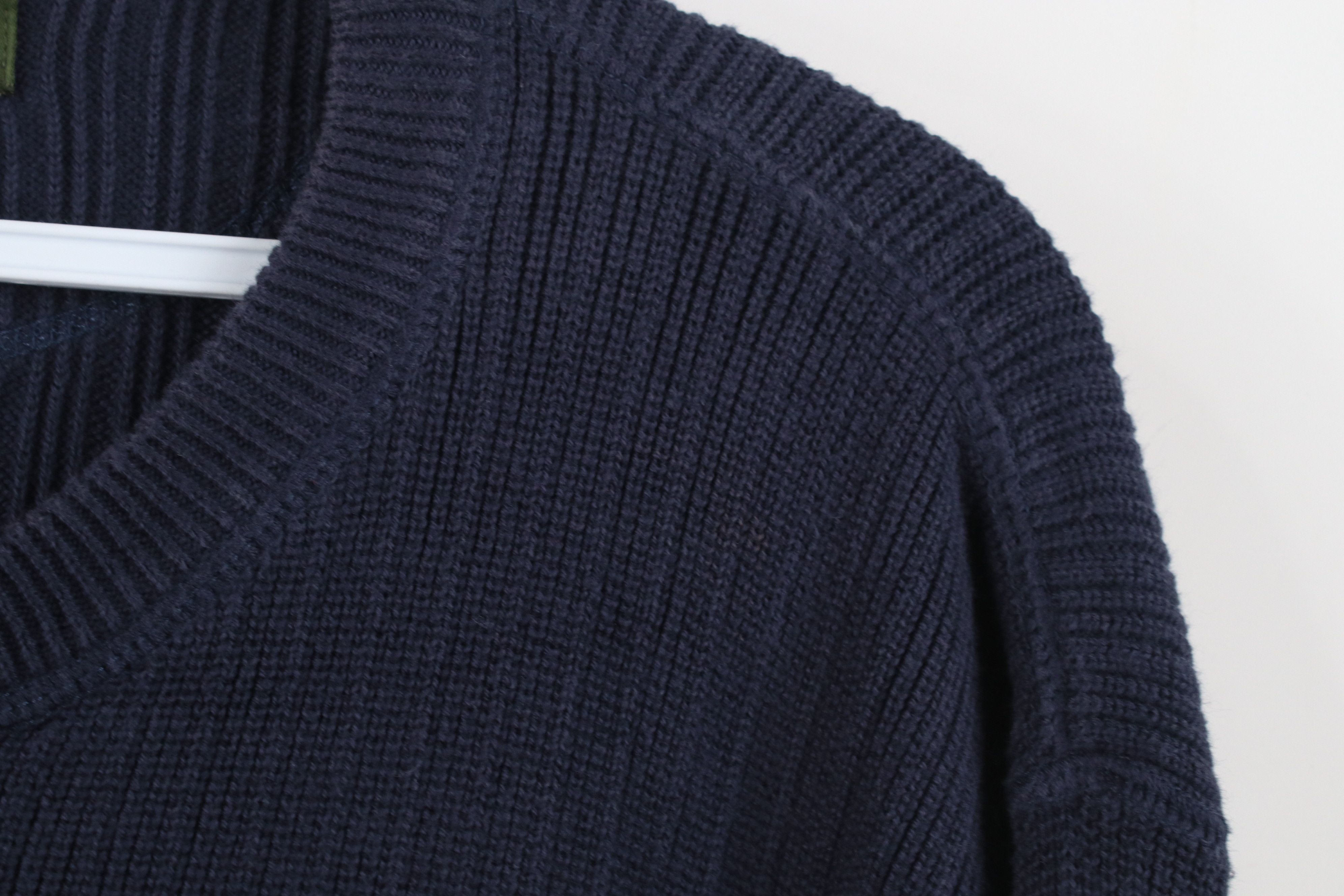Eddie Bauer Vintage 90s Y2K Eddie Bauer Ribbed Knit Henley Sweater Blue Size US XL / EU 56 / 4 - 6 Thumbnail