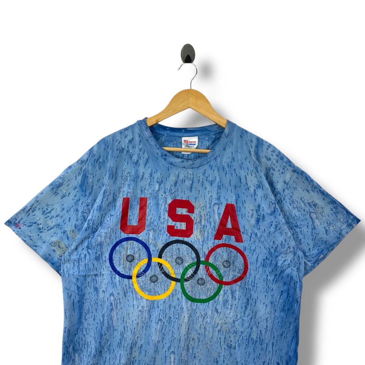 USA Olympics × Vintage Vintage 90's USA OLYMPIC Logo Graphic Faded Alloverprint Size US L / EU 52-54 / 3 - 2 Thumbnail