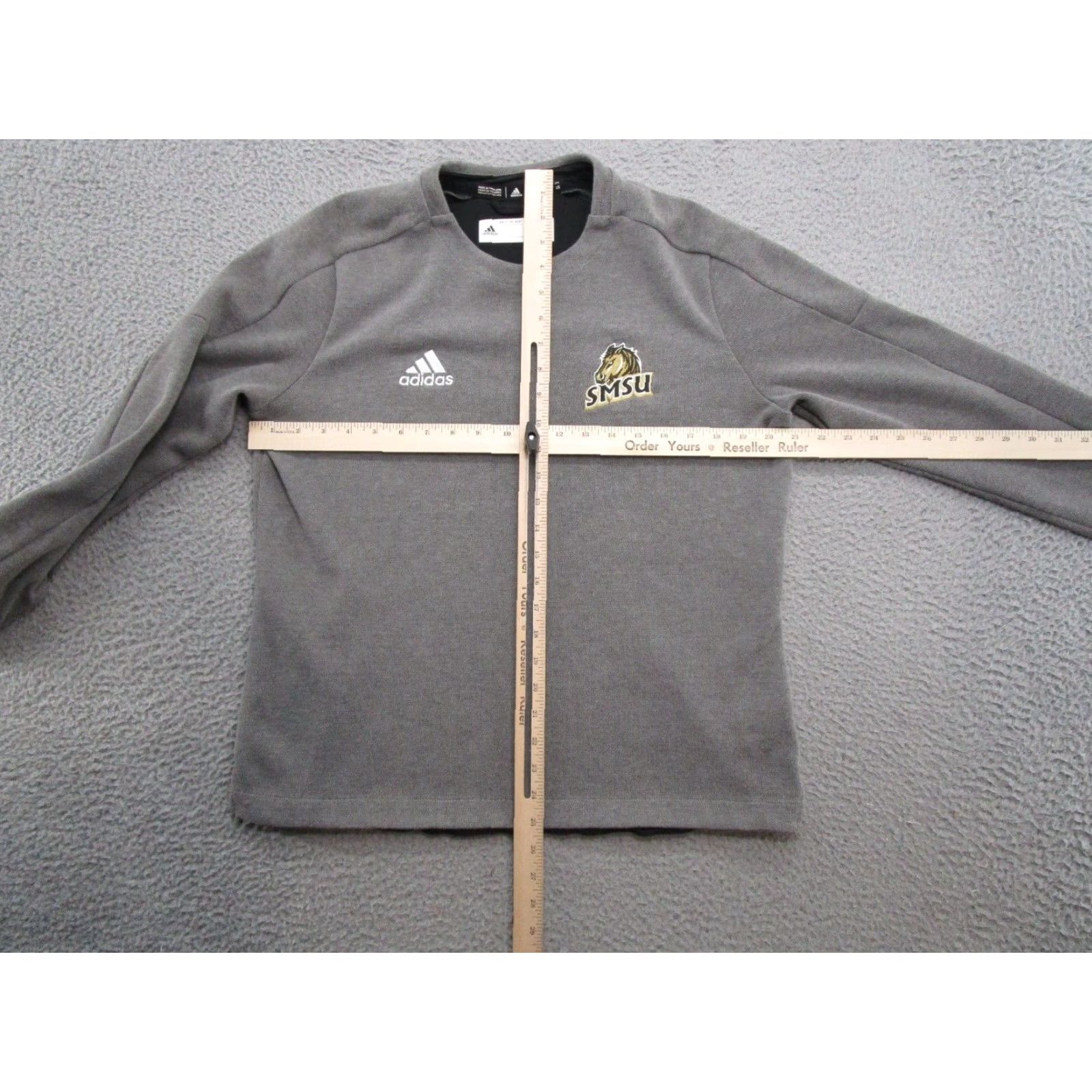 Adidas Southwest Minnesota Mustangs SMSU Women's Long Sleeve Gray Sweatshirt Size L Adidas Shirt Women Size L / US 10 / IT 46 - 6 Thumbnail